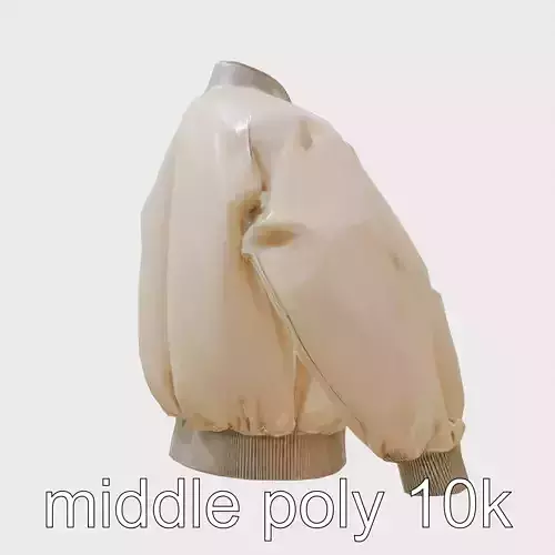 Bomber Jacket with Elastic Hem and Ribbed Cuffs