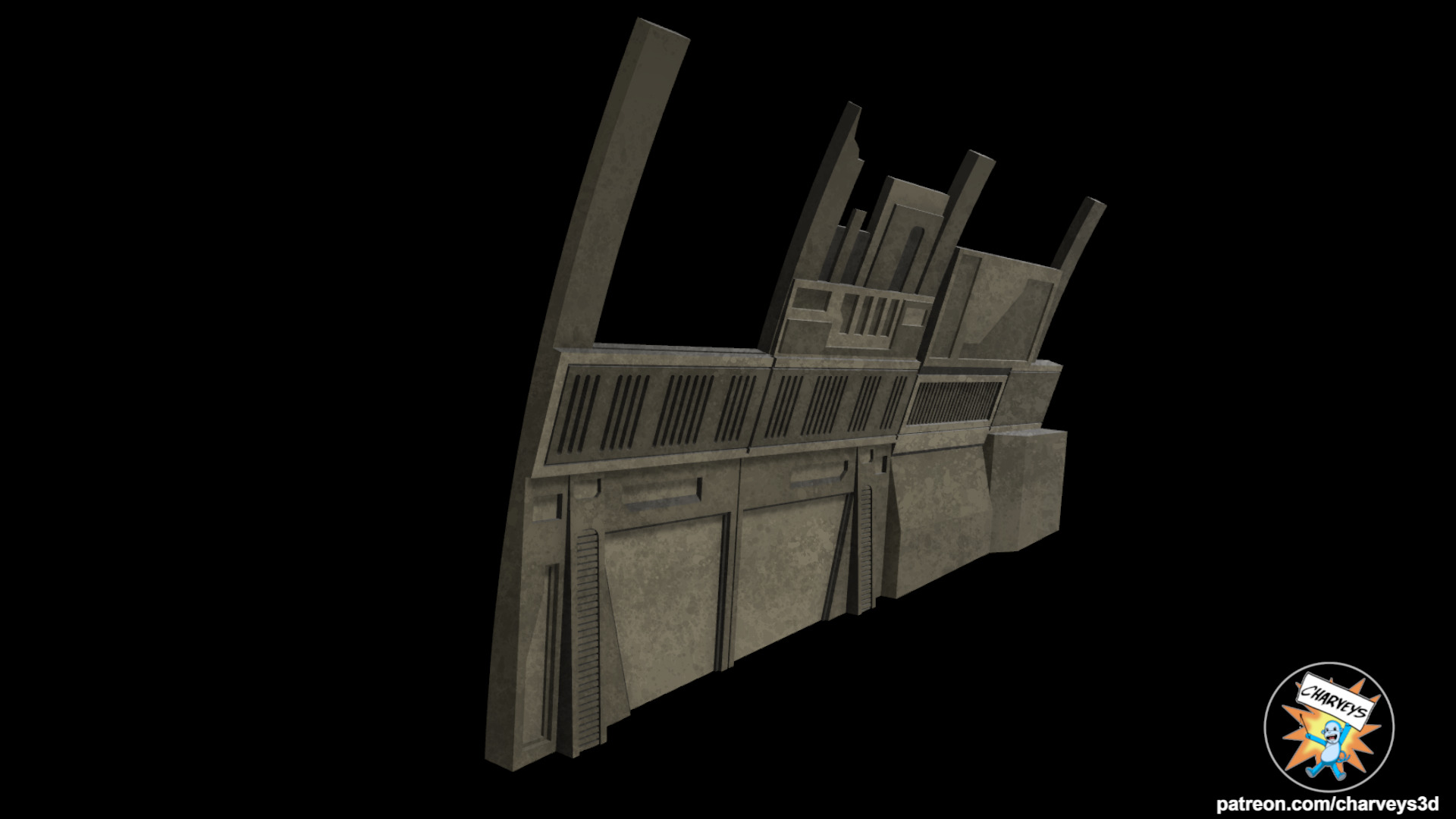 Star Wars Dune Sea Wreckage for 4 and 6 inch action figures 3D print model_2