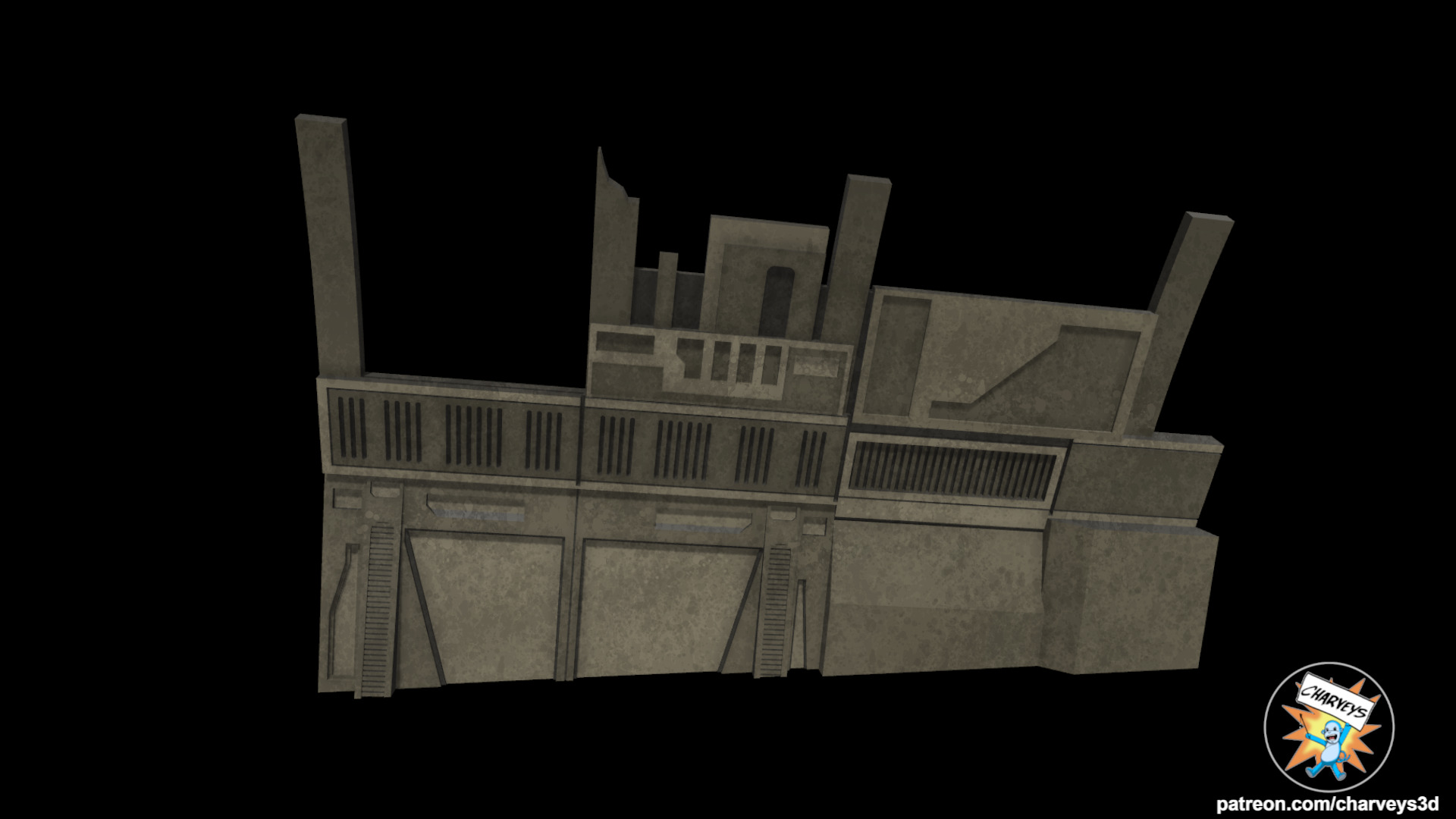 Star Wars Dune Sea Wreckage for 4 and 6 inch action figures 3D print model_1