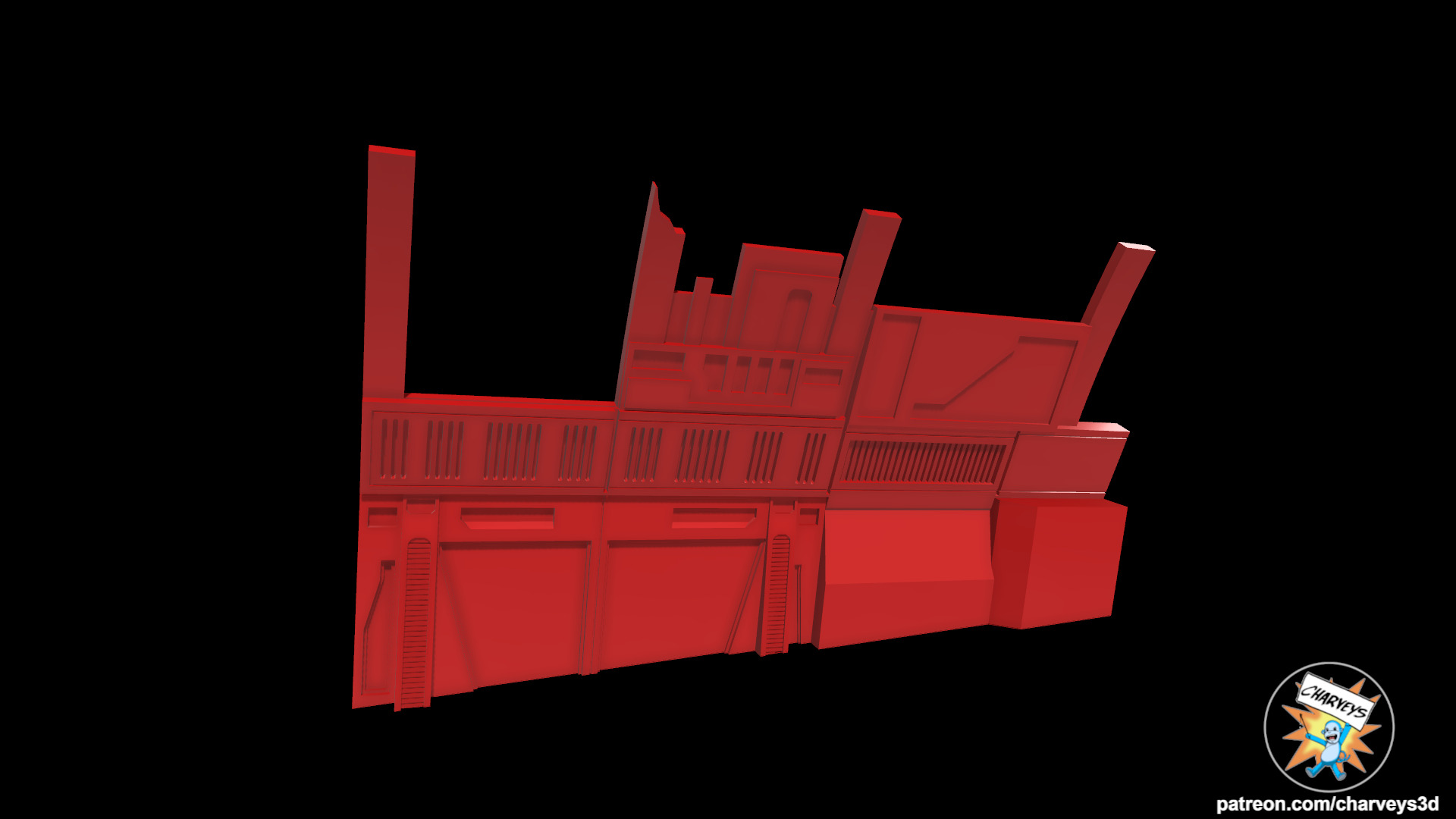 Star Wars Dune Sea Wreckage for 4 and 6 inch action figures 3D print model_5