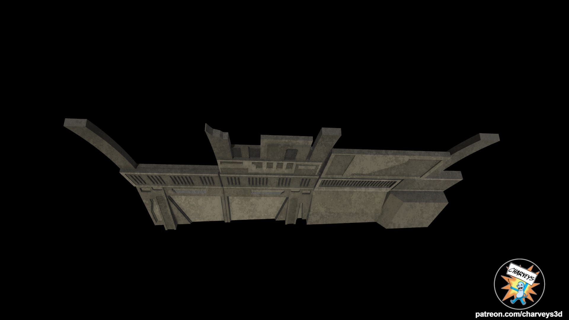 Star Wars Dune Sea Wreckage for 4 and 6 inch action figures 3D print model_4