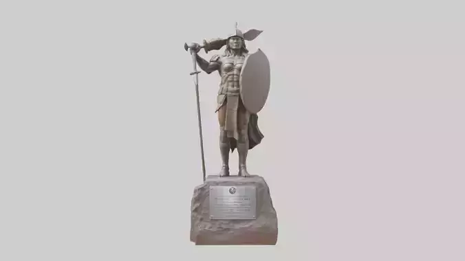 Earth Warrior Memorial Statue model