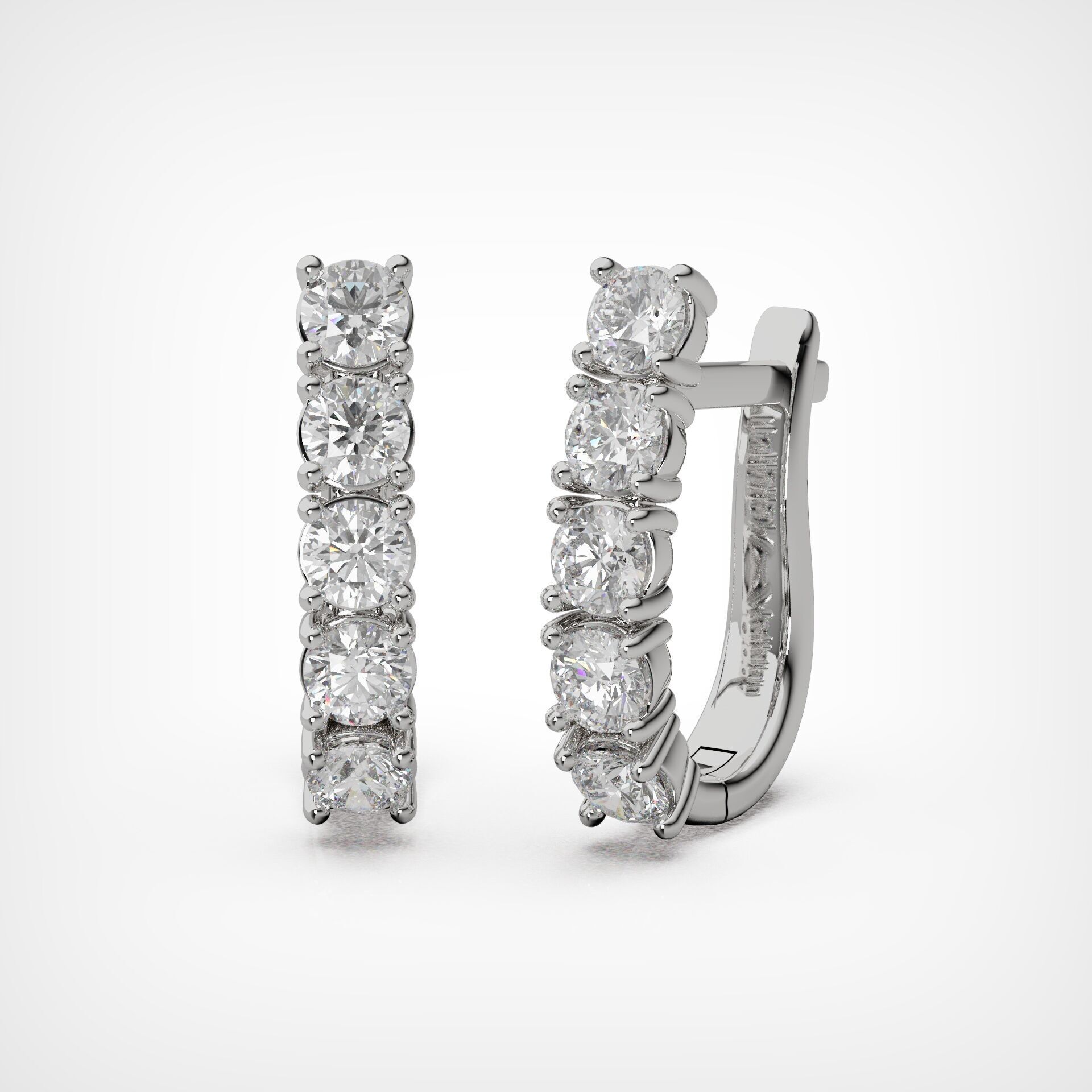 Simple earrings BO 003 3D print model_1