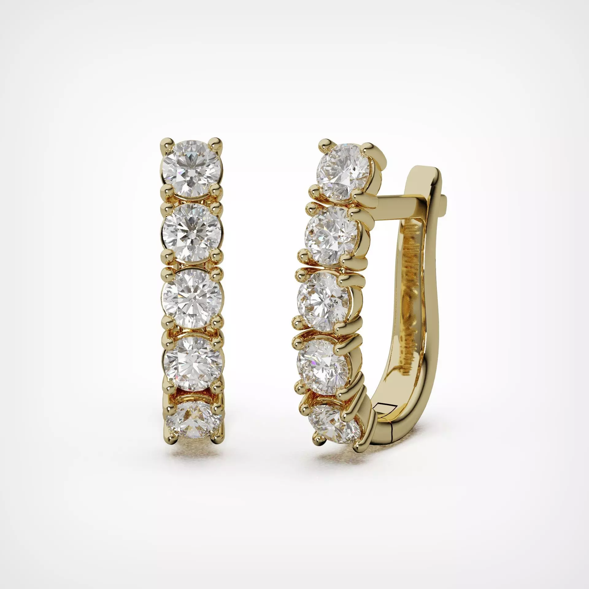 Simple earrings BO 003 3D print model_0