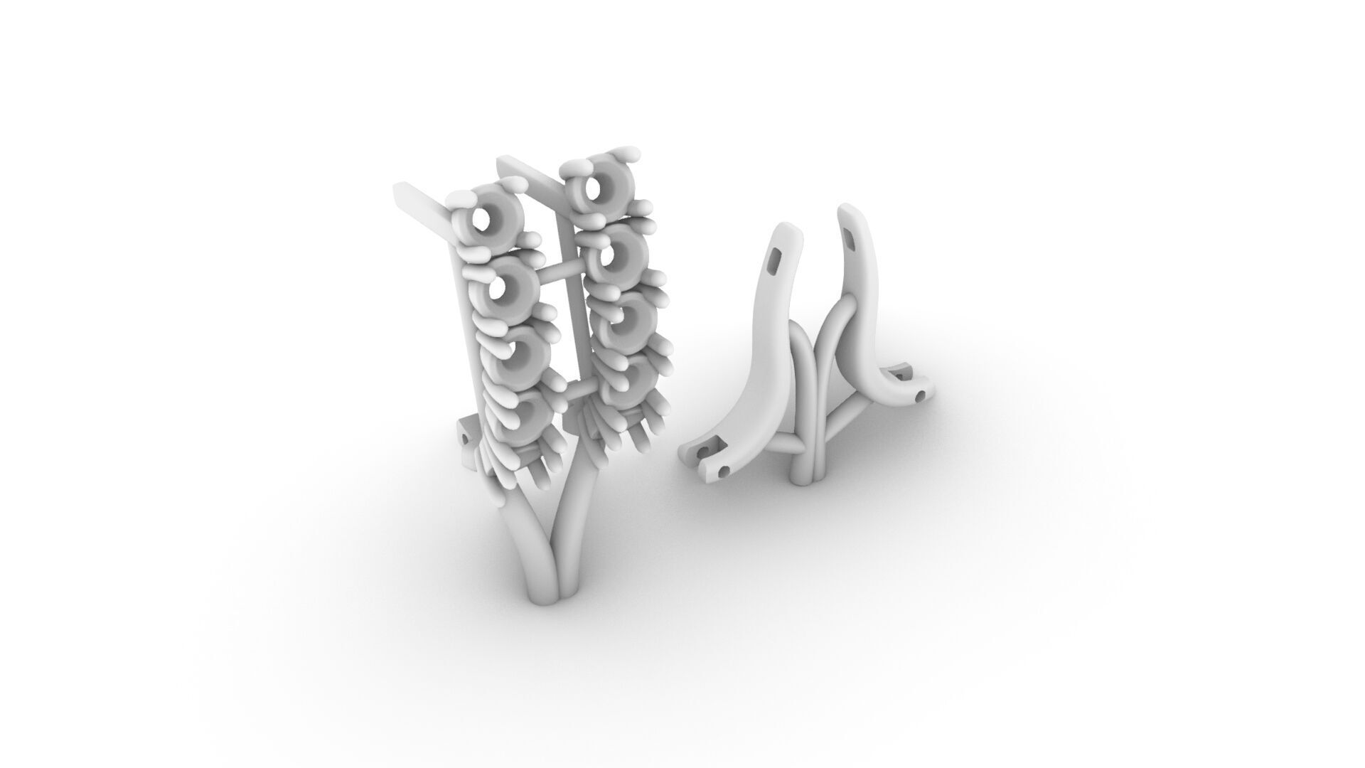 Simple earrings BO 003 3D print model_4