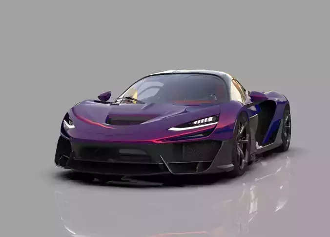 McLaren W1 2025 HQ interior  3D model