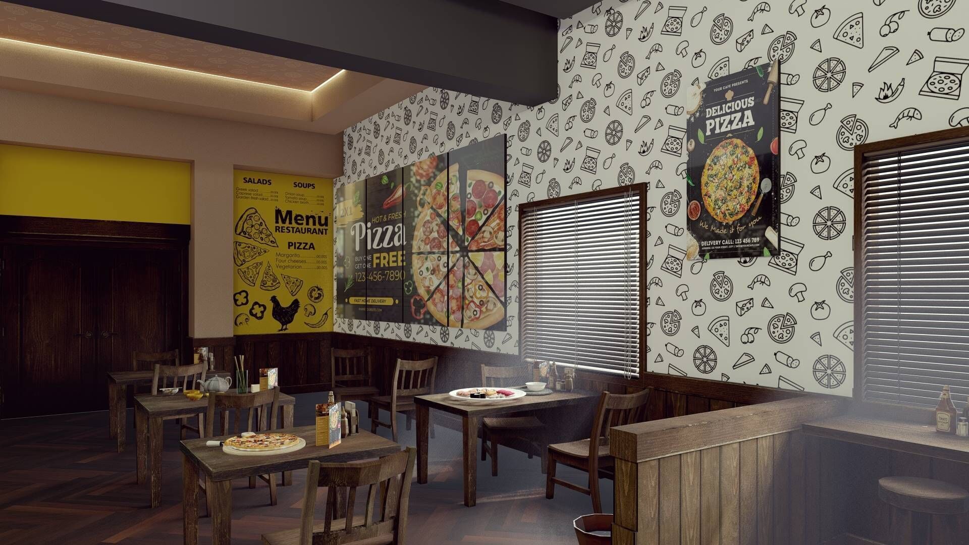 Pizza Hut 3D model_4