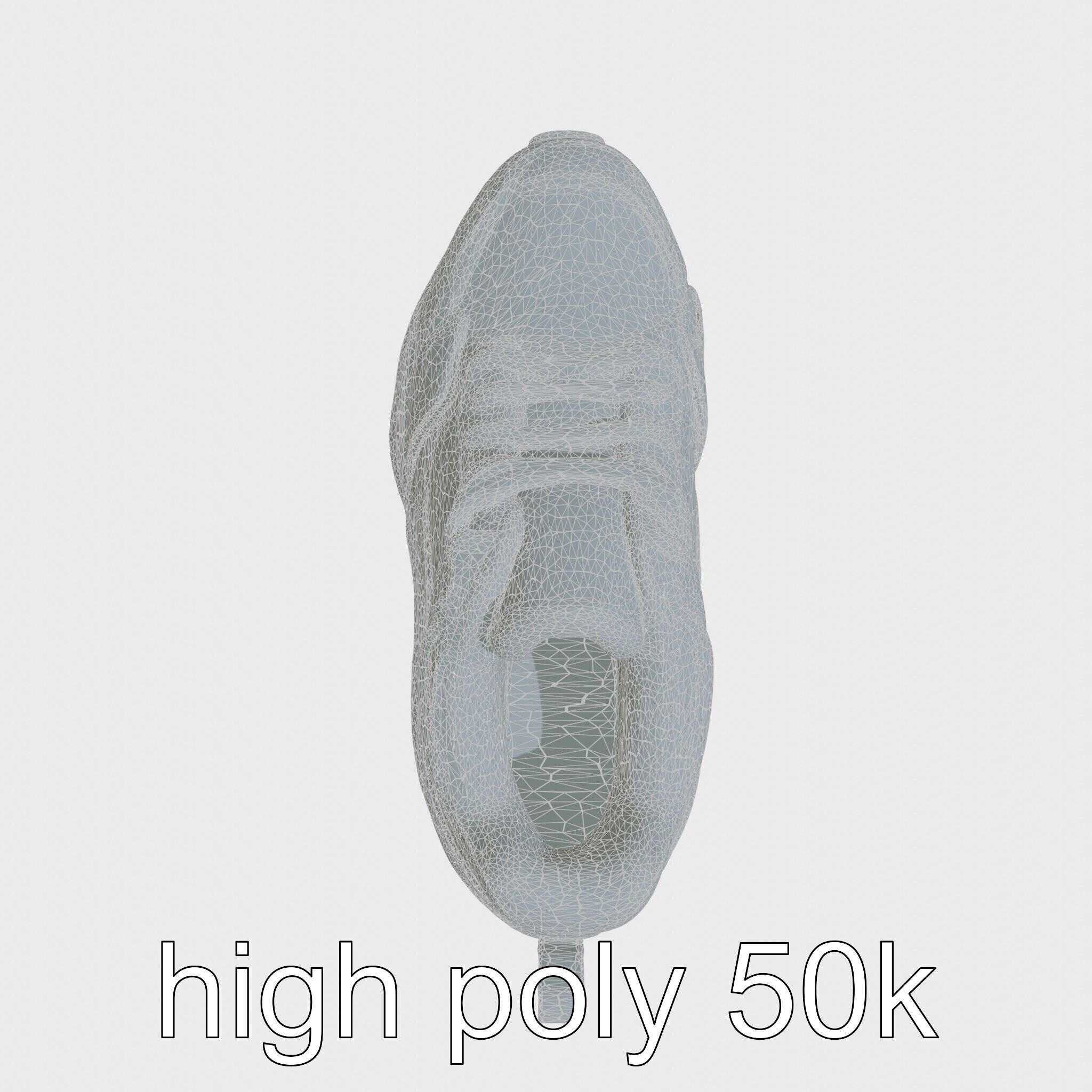 Colorful High-top Sneakers with Chunky Sole Low-poly 3D model_26