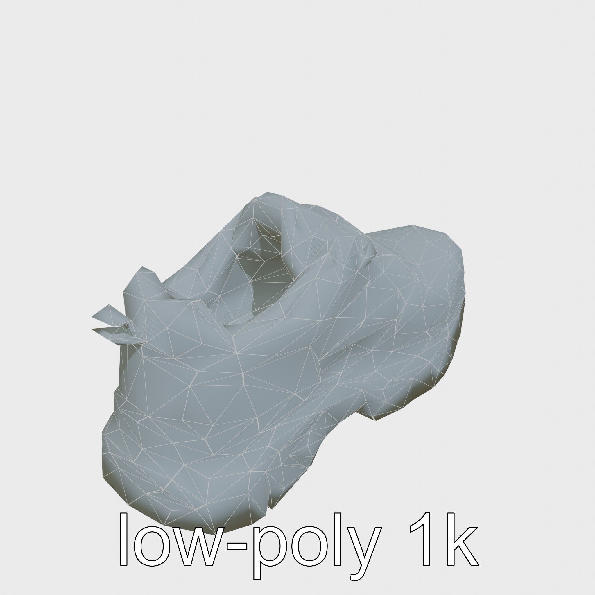 Colorful High-top Sneakers with Chunky Sole Low-poly 3D model_30