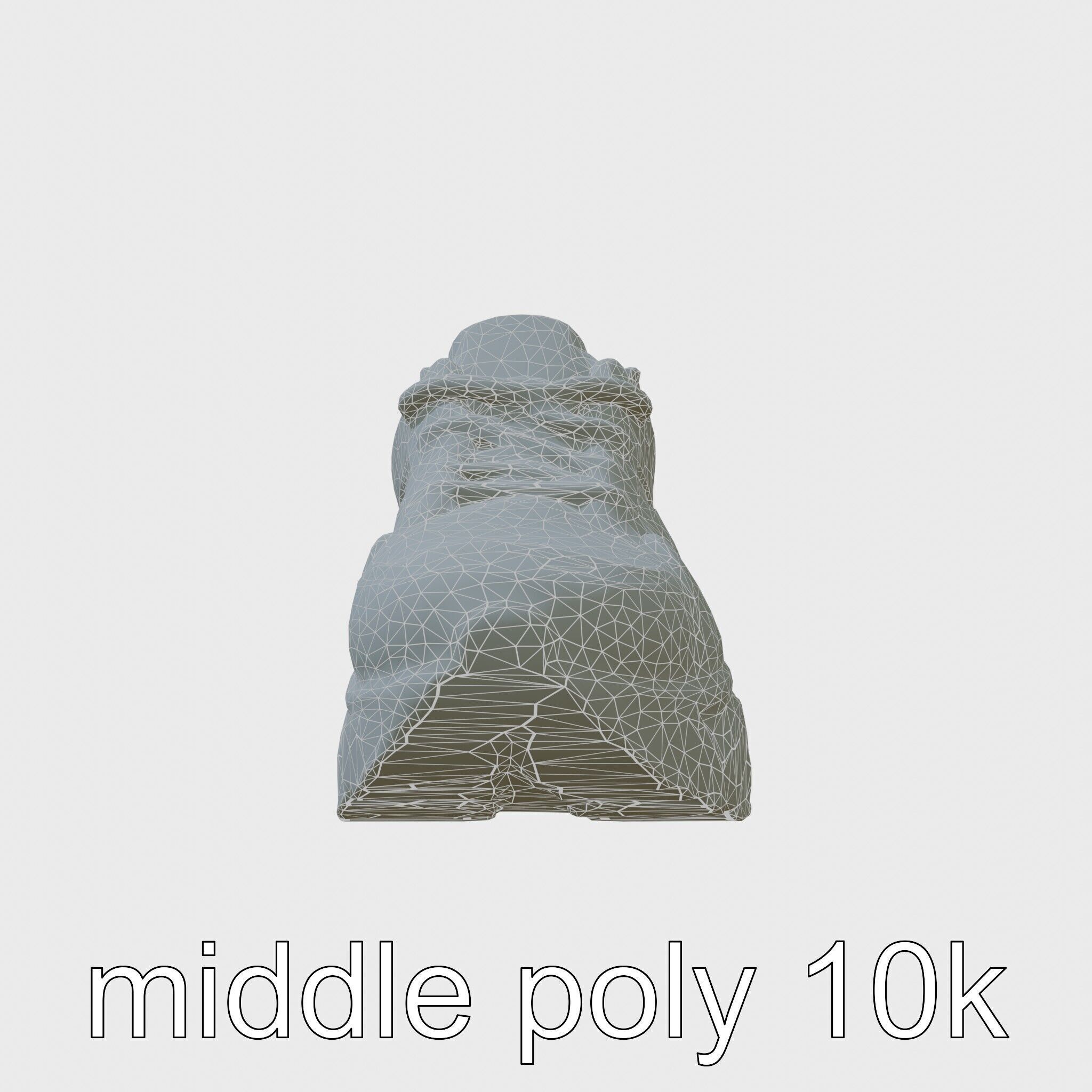 Colorful High-top Sneakers with Chunky Sole Low-poly 3D model_14