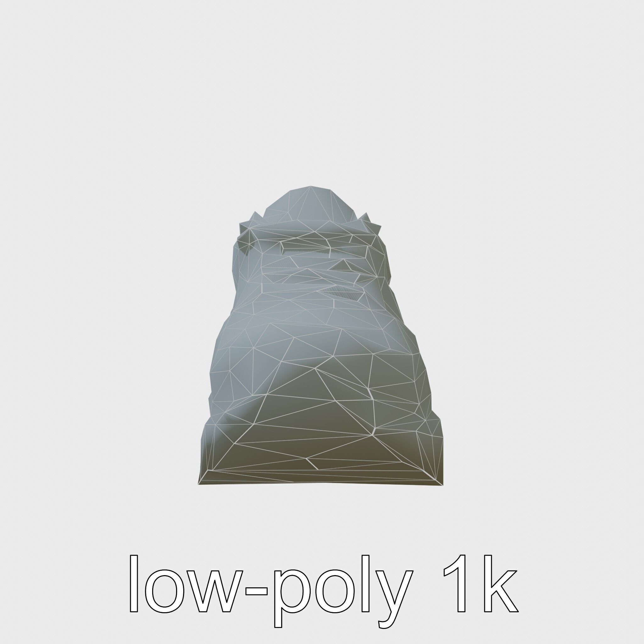 Colorful High-top Sneakers with Chunky Sole Low-poly 3D model_10