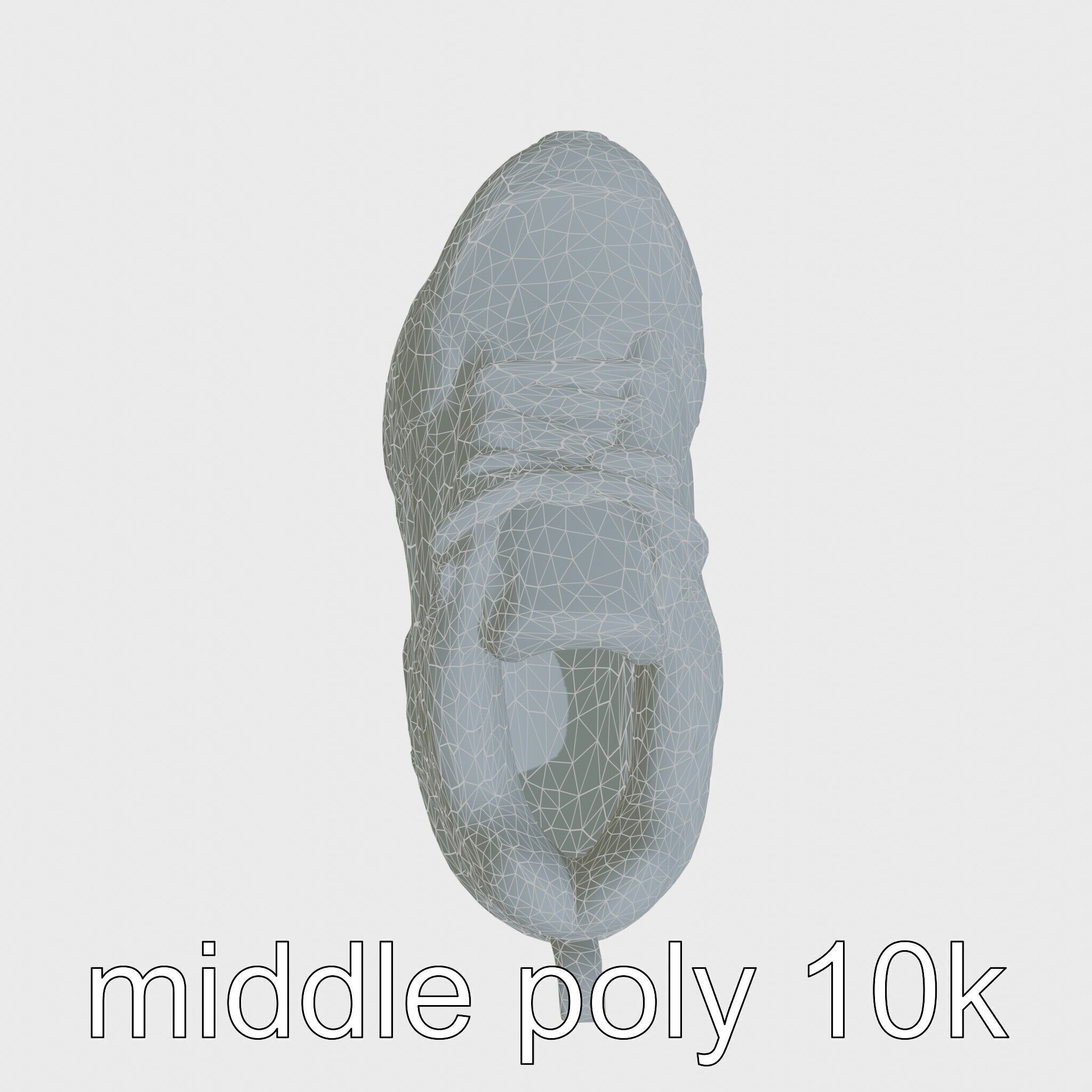 Colorful High-top Sneakers with Chunky Sole Low-poly 3D model_18