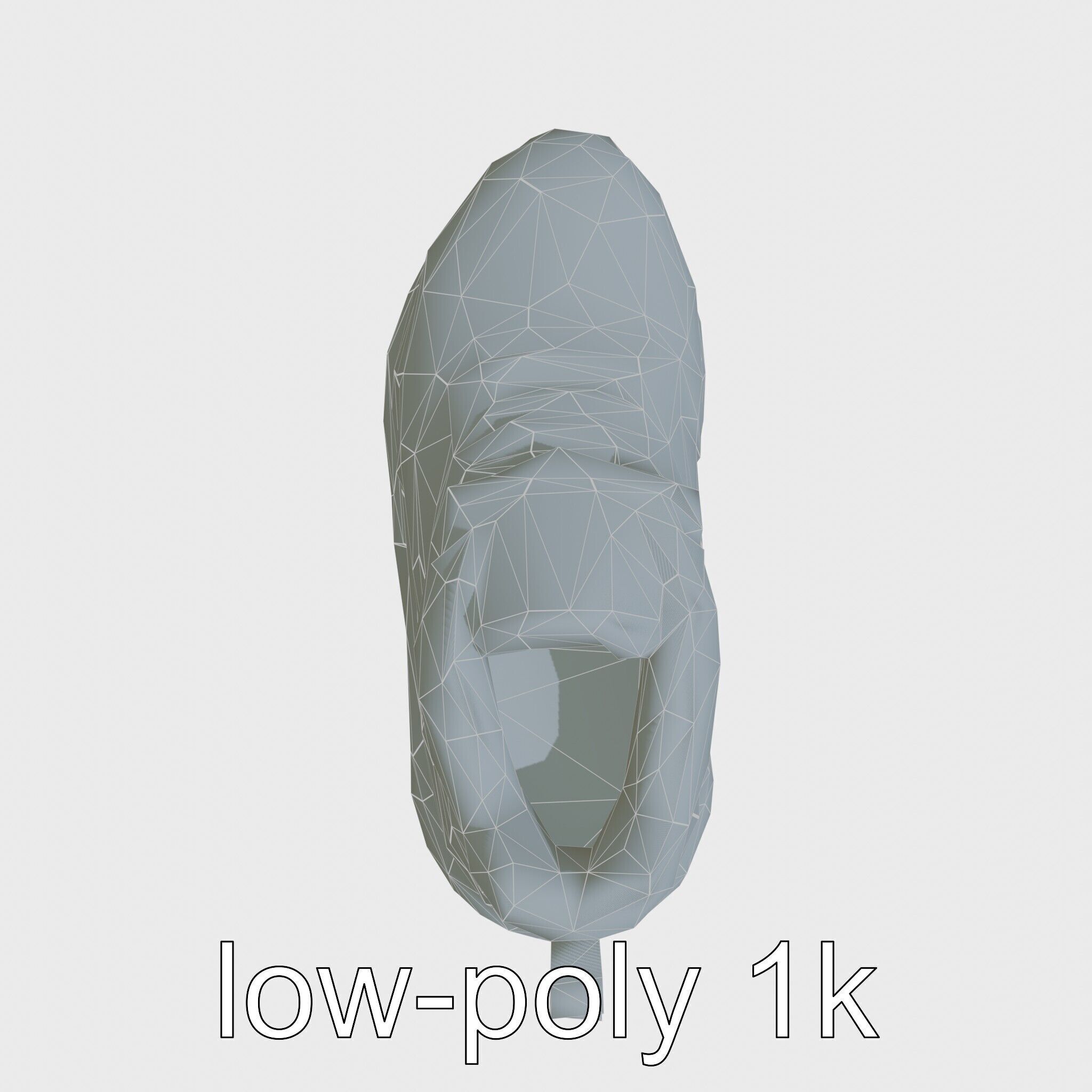 Colorful High-top Sneakers with Chunky Sole Low-poly 3D model_29