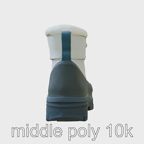 Winter Snow Boots with Insulated Lining and Water-Repellent C... Low-poly 3D model