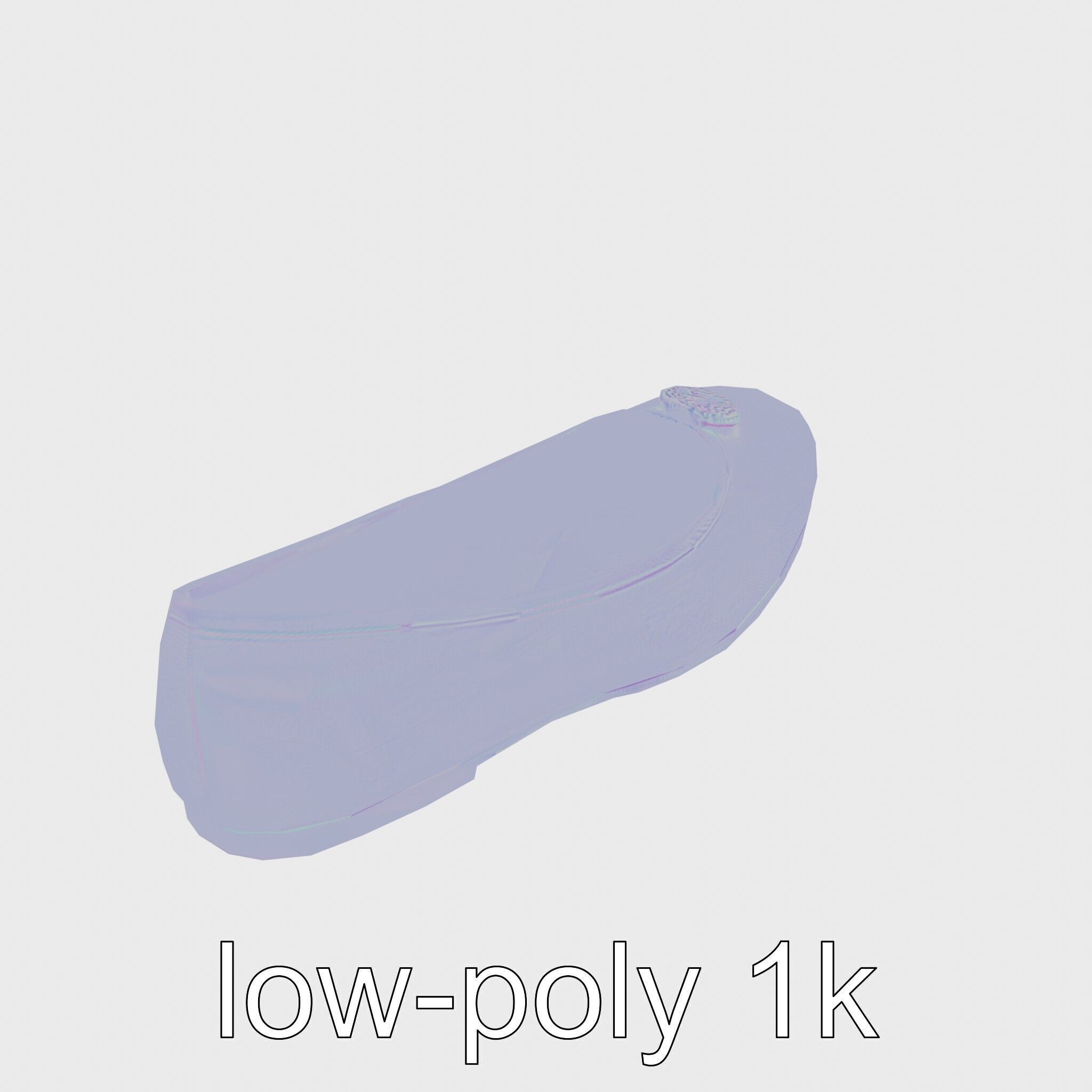 Elegant Ballet Flats with Decorative Button Low-poly 3D model_14