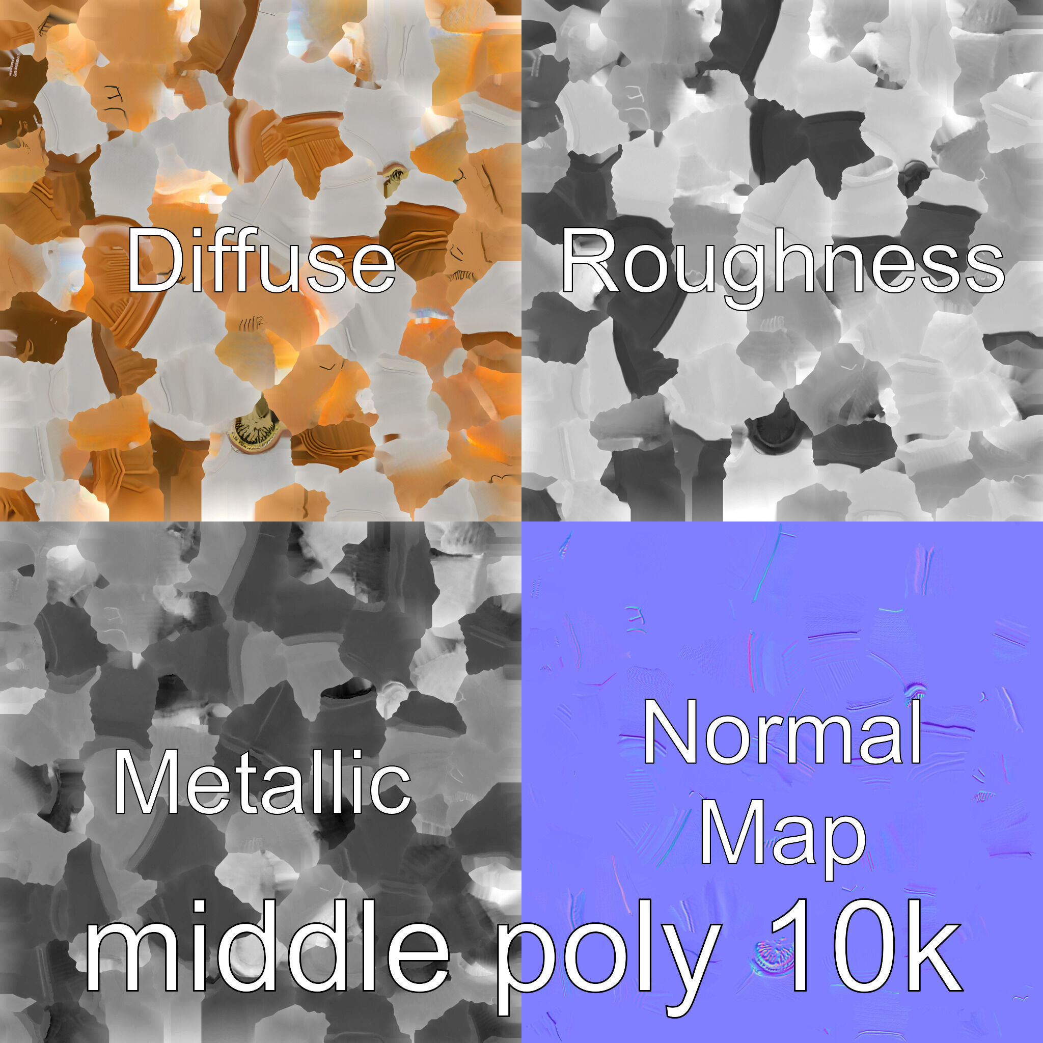 Elegant Ballet Flats with Decorative Button Low-poly 3D model_24