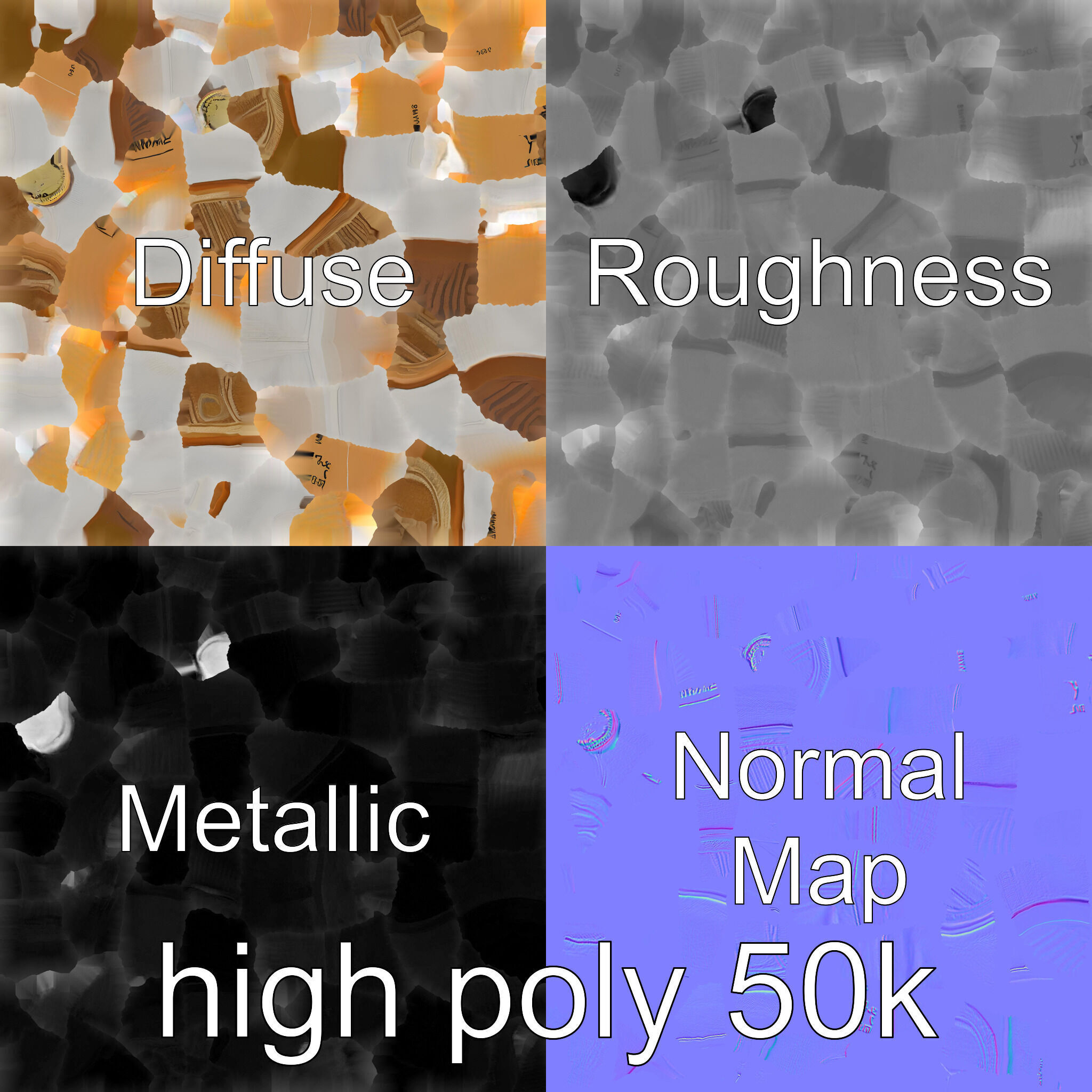 Elegant Ballet Flats with Decorative Button Low-poly 3D model_32