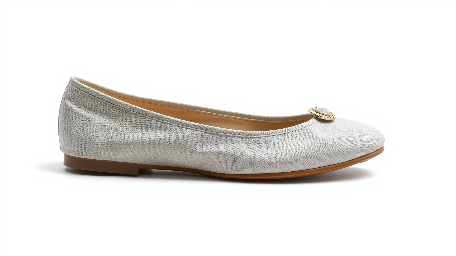 Elegant Ballet Flats with Decorative Button Low-poly 3D model_6