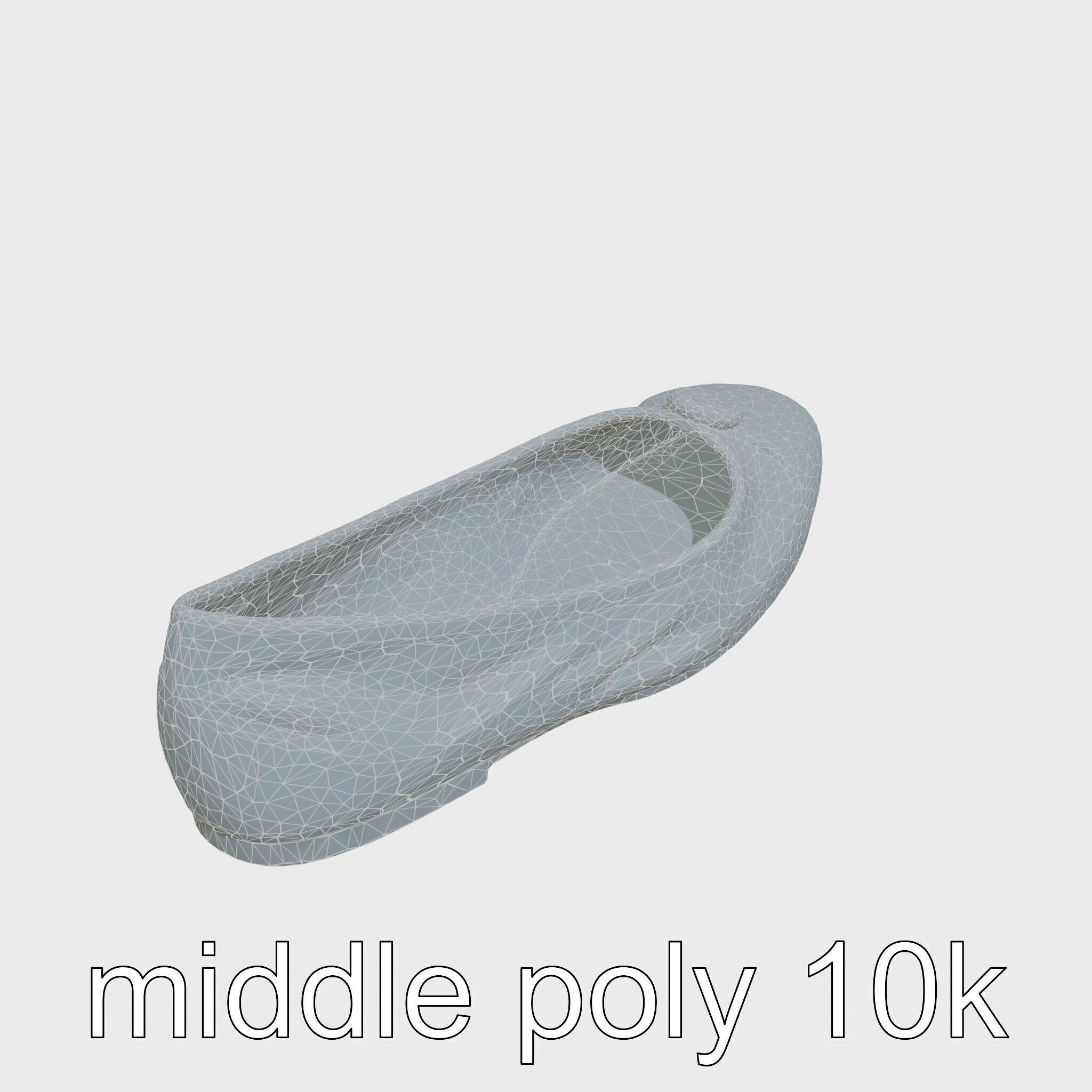 Elegant Ballet Flats with Decorative Button Low-poly 3D model_27