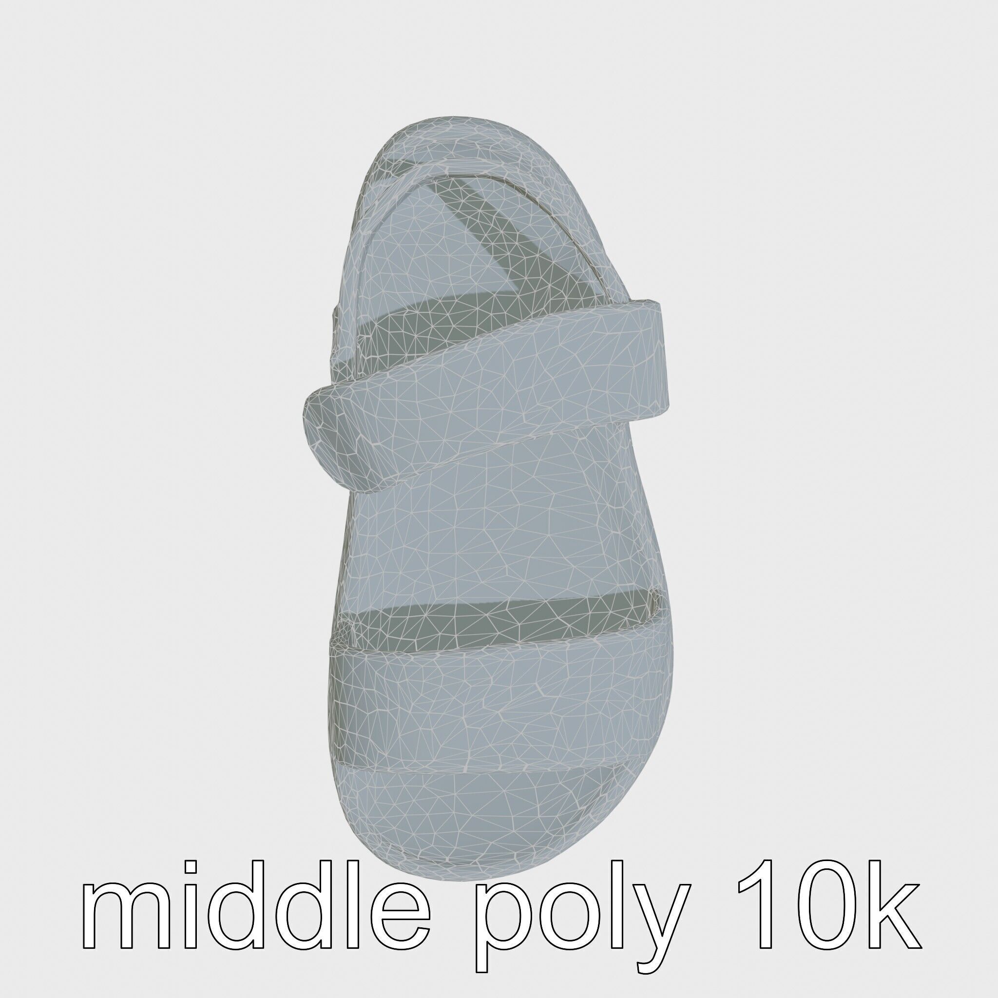 Sport Sandal with Textile Straps and Cushioned Sole 3D Model Low-poly 3D model_33