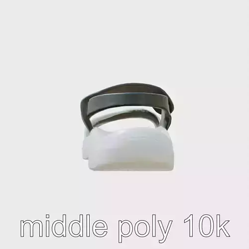 Sport Sandal with Textile Straps and Cushioned Sole 3D Model