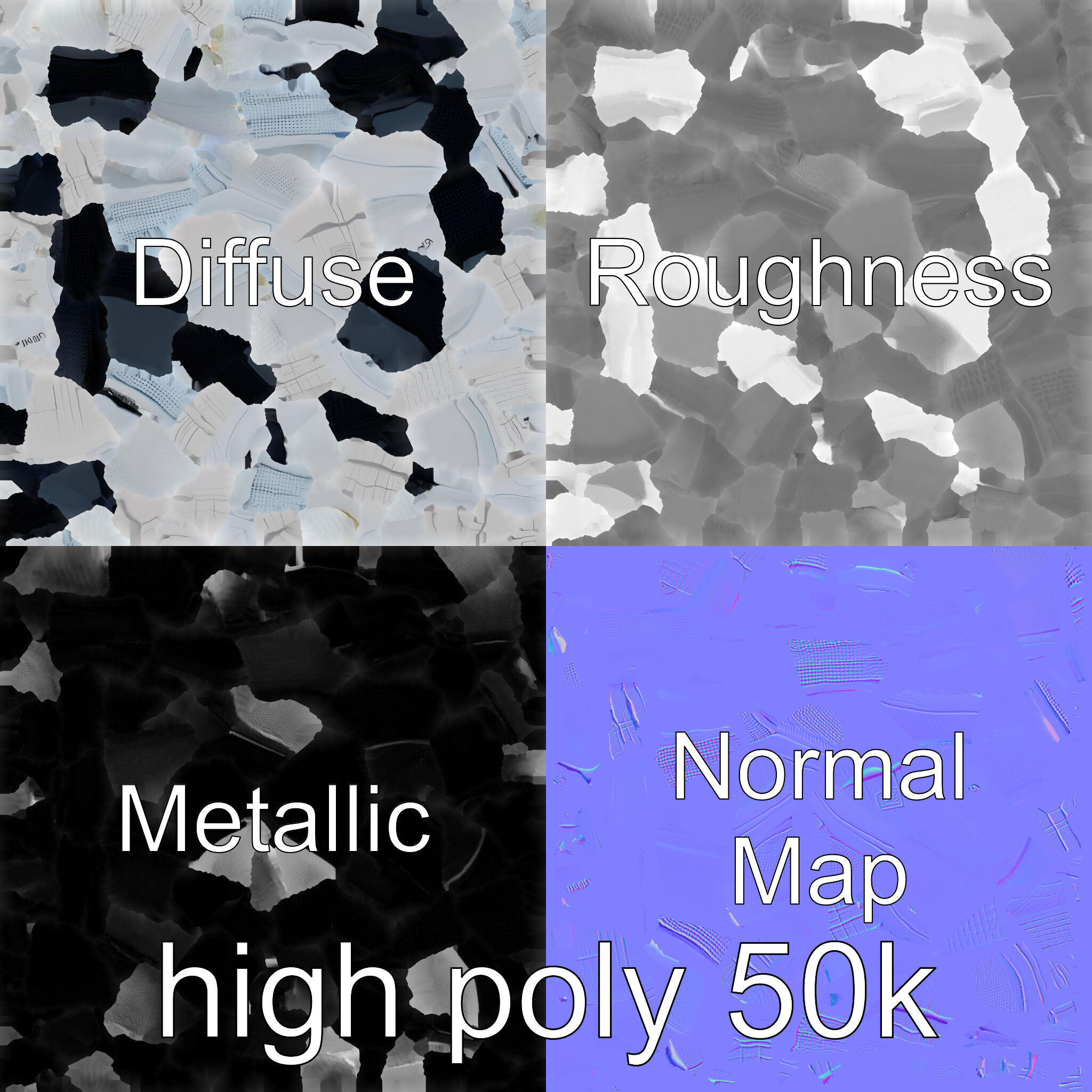 Sport Sandal with Textile Straps and Cushioned Sole 3D Model Low-poly 3D model_31