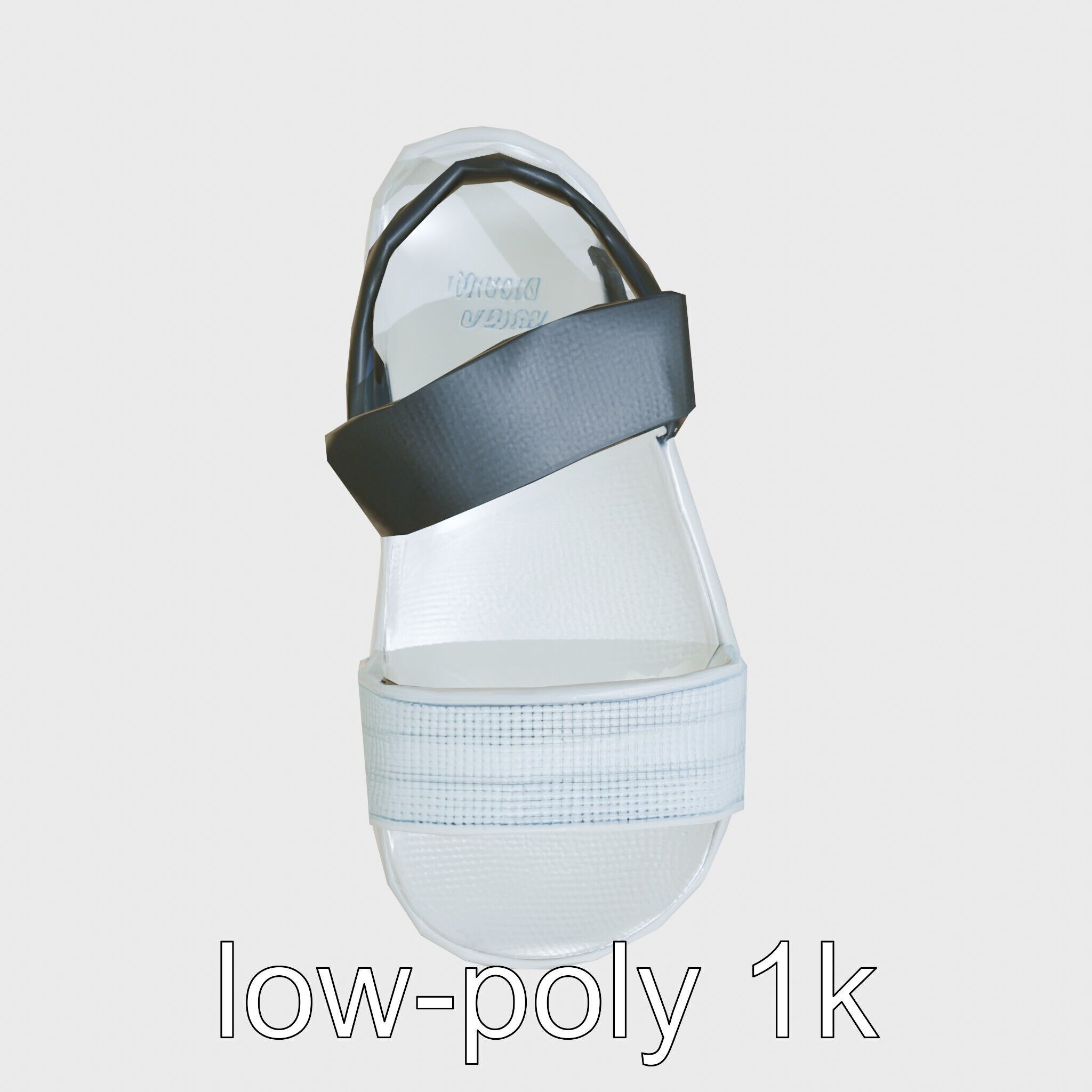 Sport Sandal with Textile Straps and Cushioned Sole 3D Model Low-poly 3D model_19