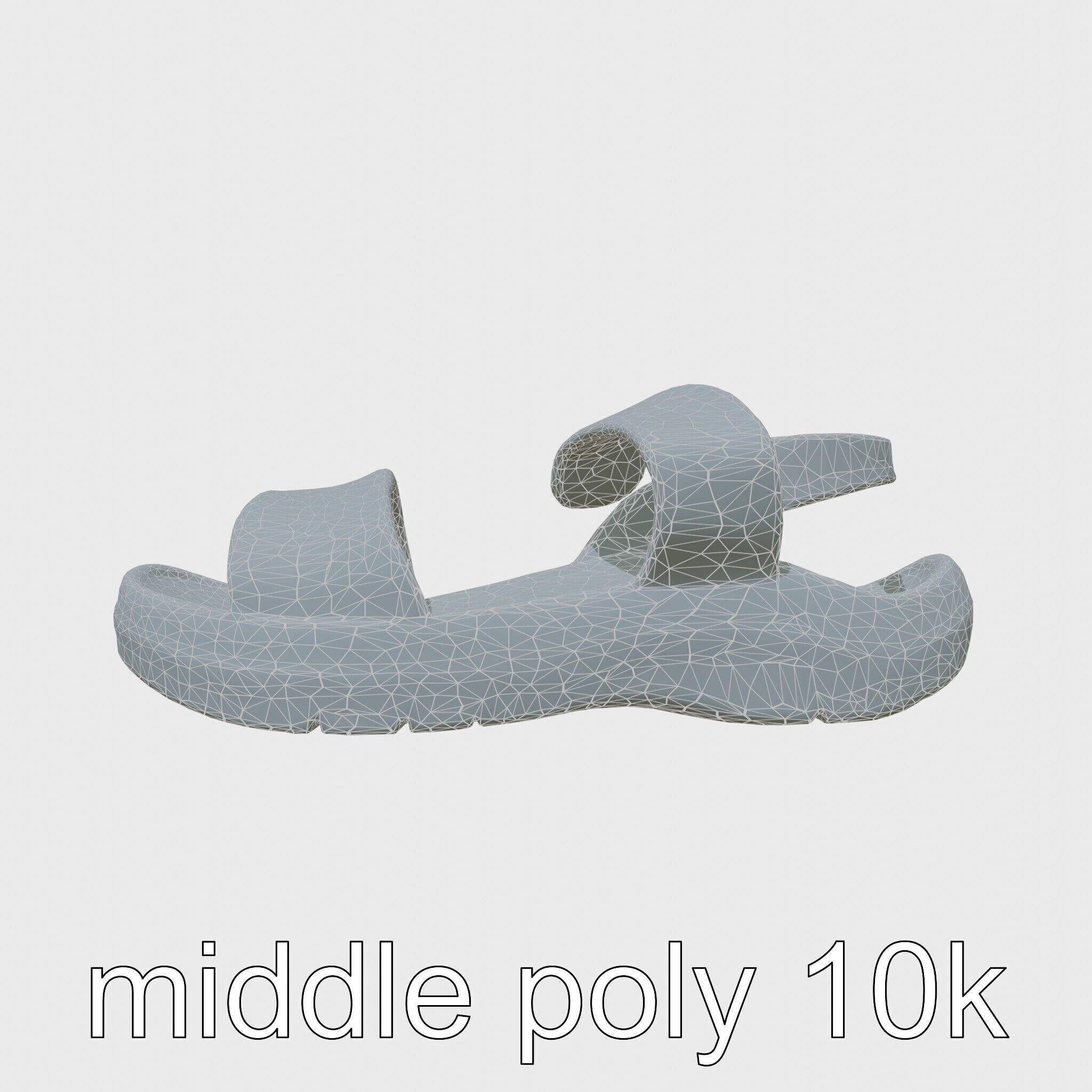 Sport Sandal with Textile Straps and Cushioned Sole 3D Model Low-poly 3D model_30
