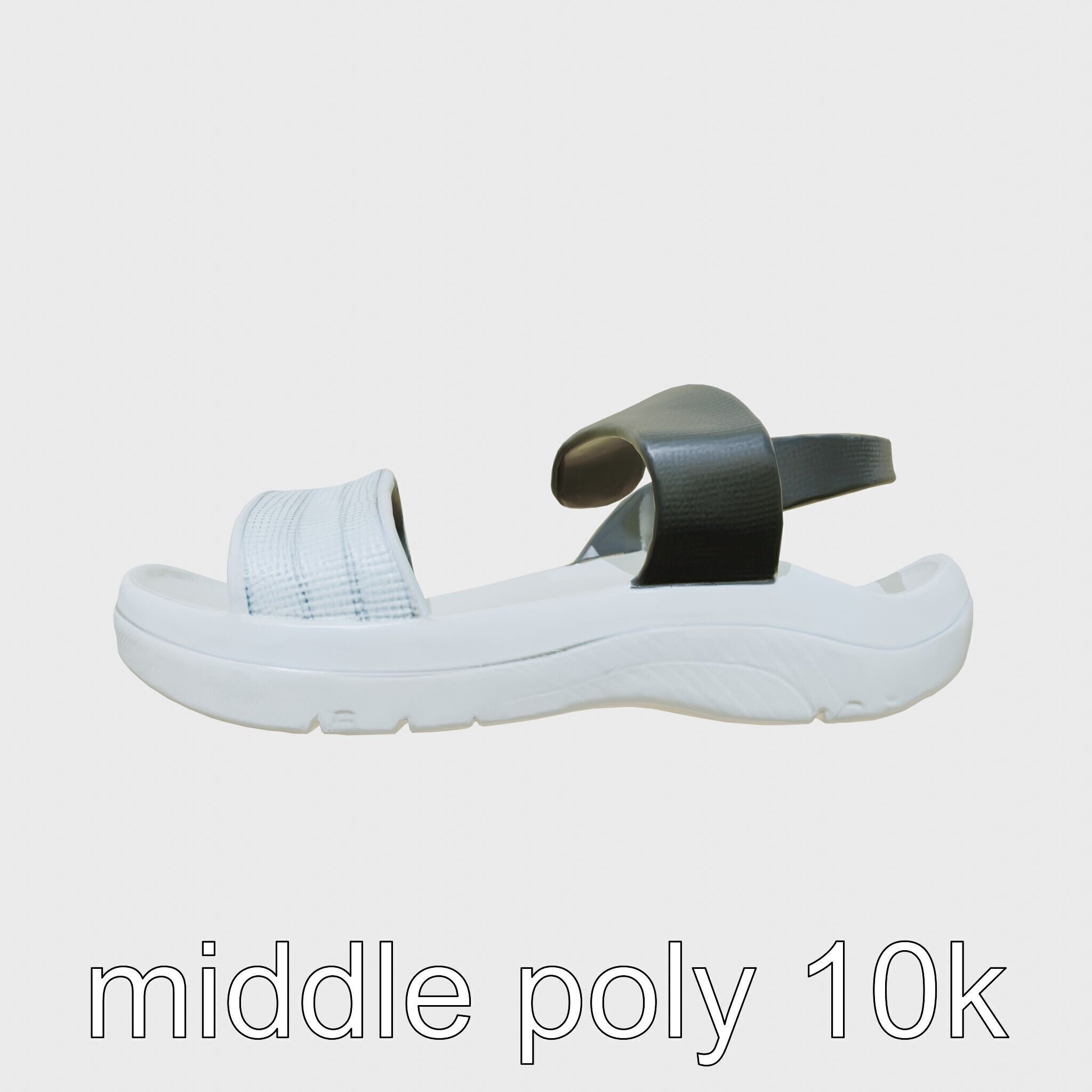 Sport Sandal with Textile Straps and Cushioned Sole 3D Model Low-poly 3D model_15
