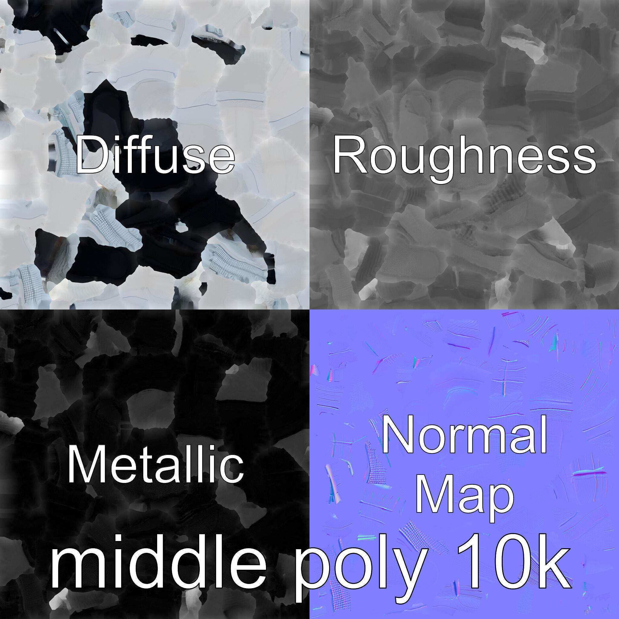 Sport Sandal with Textile Straps and Cushioned Sole 3D Model Low-poly 3D model_32