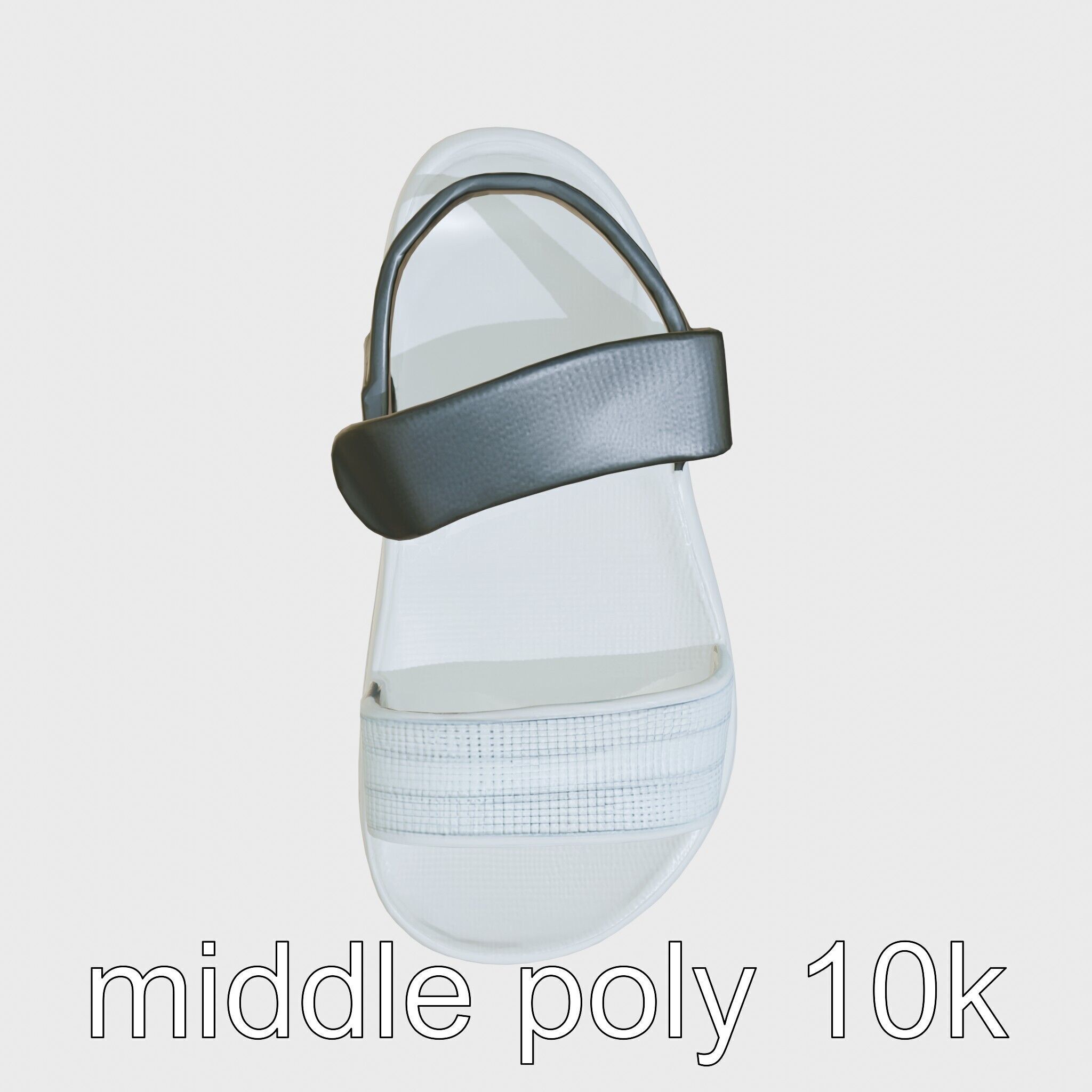 Sport Sandal with Textile Straps and Cushioned Sole 3D Model Low-poly 3D model_16