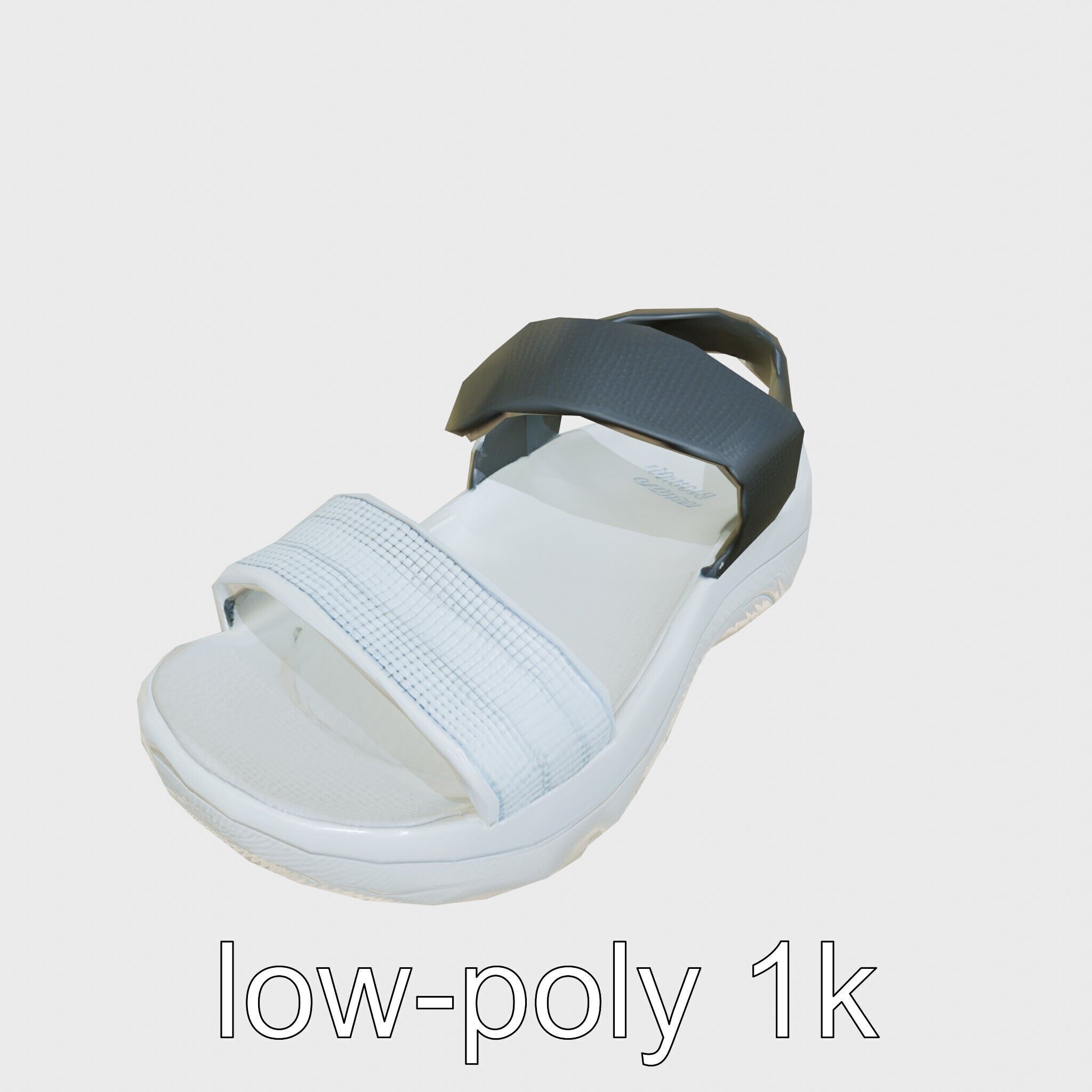 Sport Sandal with Textile Straps and Cushioned Sole 3D Model Low-poly 3D model_13