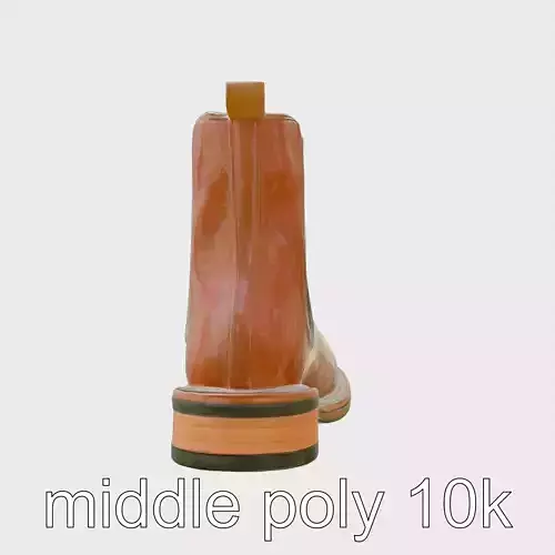 Chelsea Leather Boot with Elastic Inserts and Gloss Finish