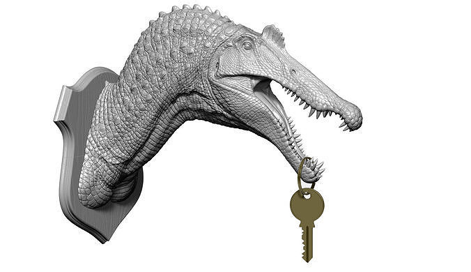 Spinosaurus realistic high quality bust - 2 versions 3D print model