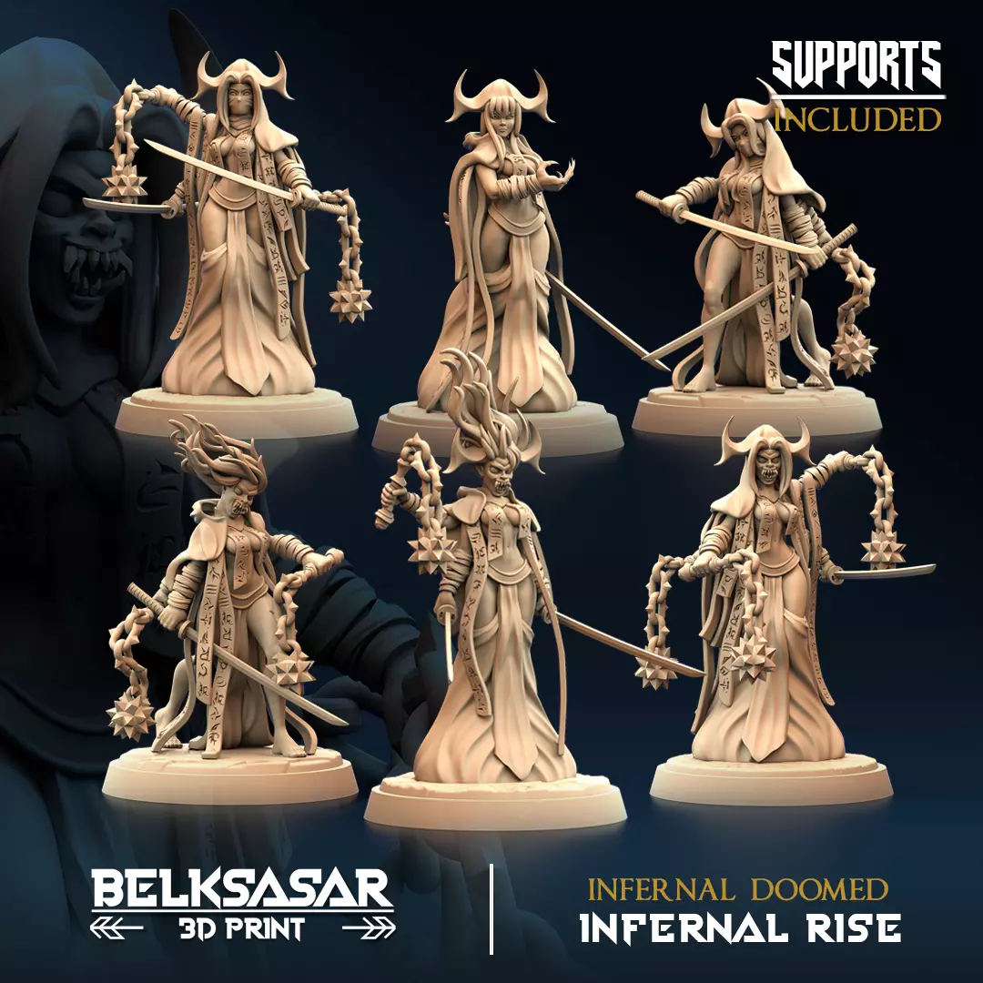 Infernal Doomed Set x6 3D print model_0