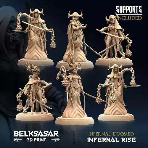 Infernal Doomed Nude Set x6