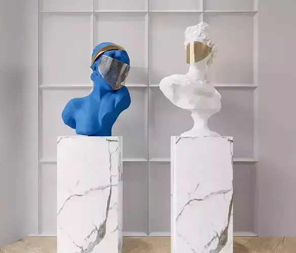 plaster sculpture head Modern