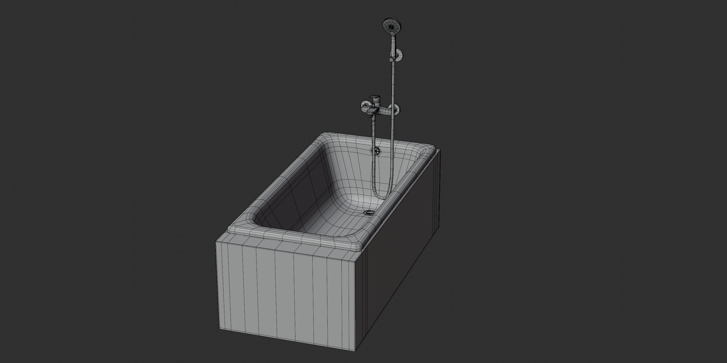 Bathtub 01 3D model_10