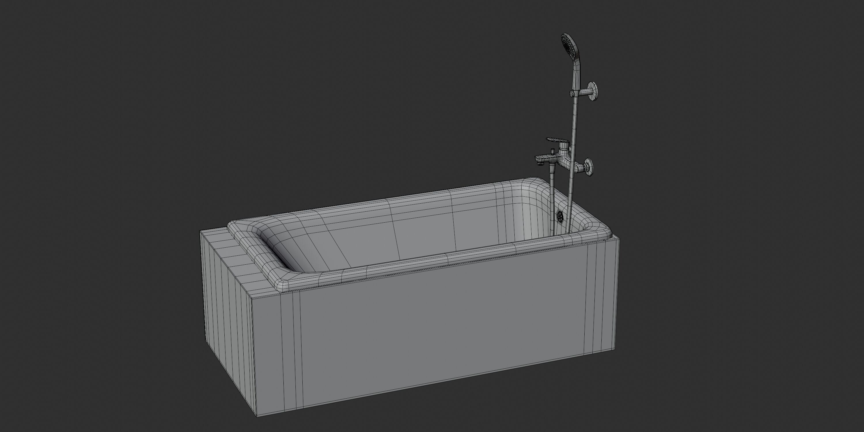 Bathtub 01 3D model_2