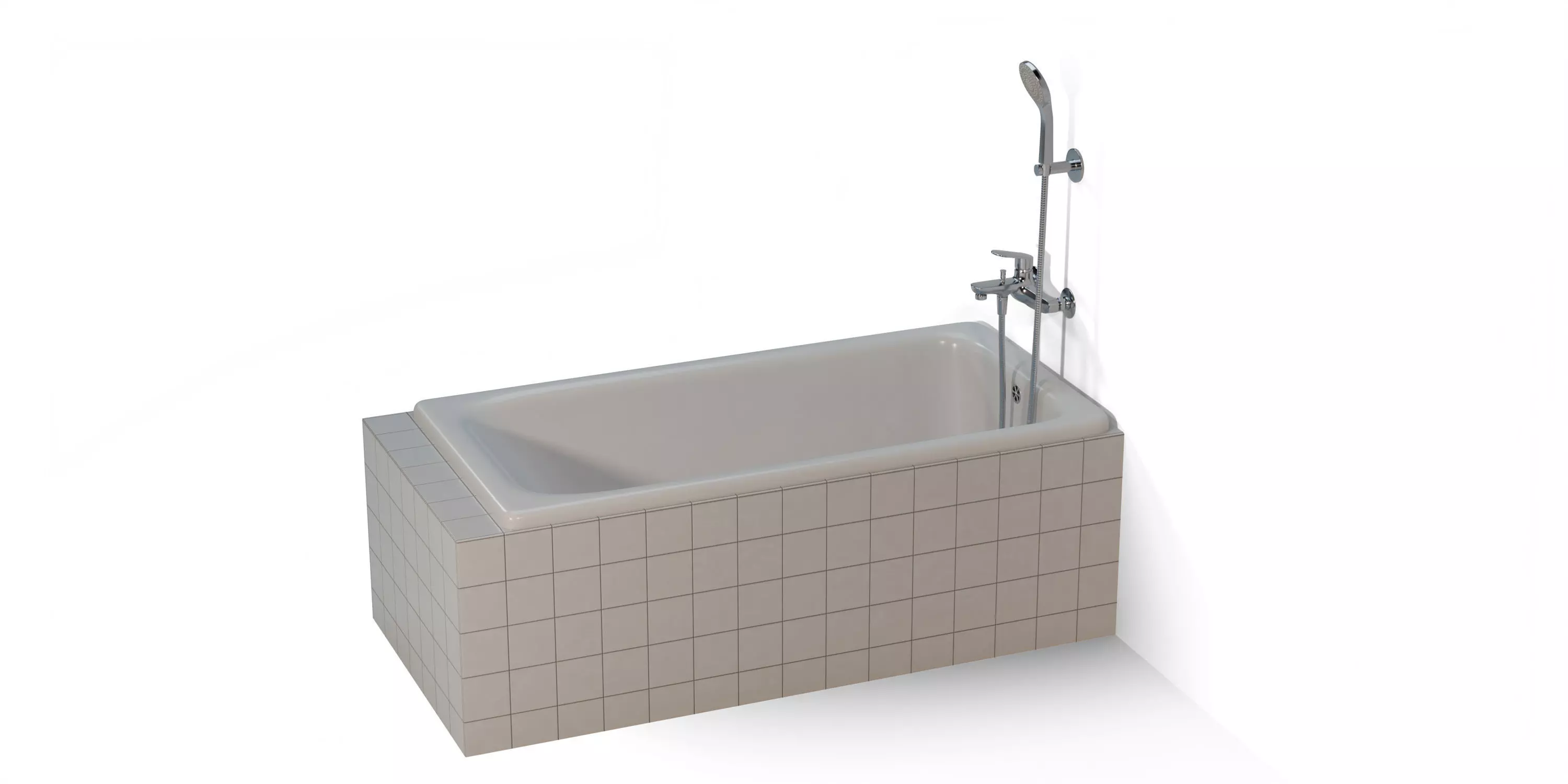 Bathtub 01 3D model_0