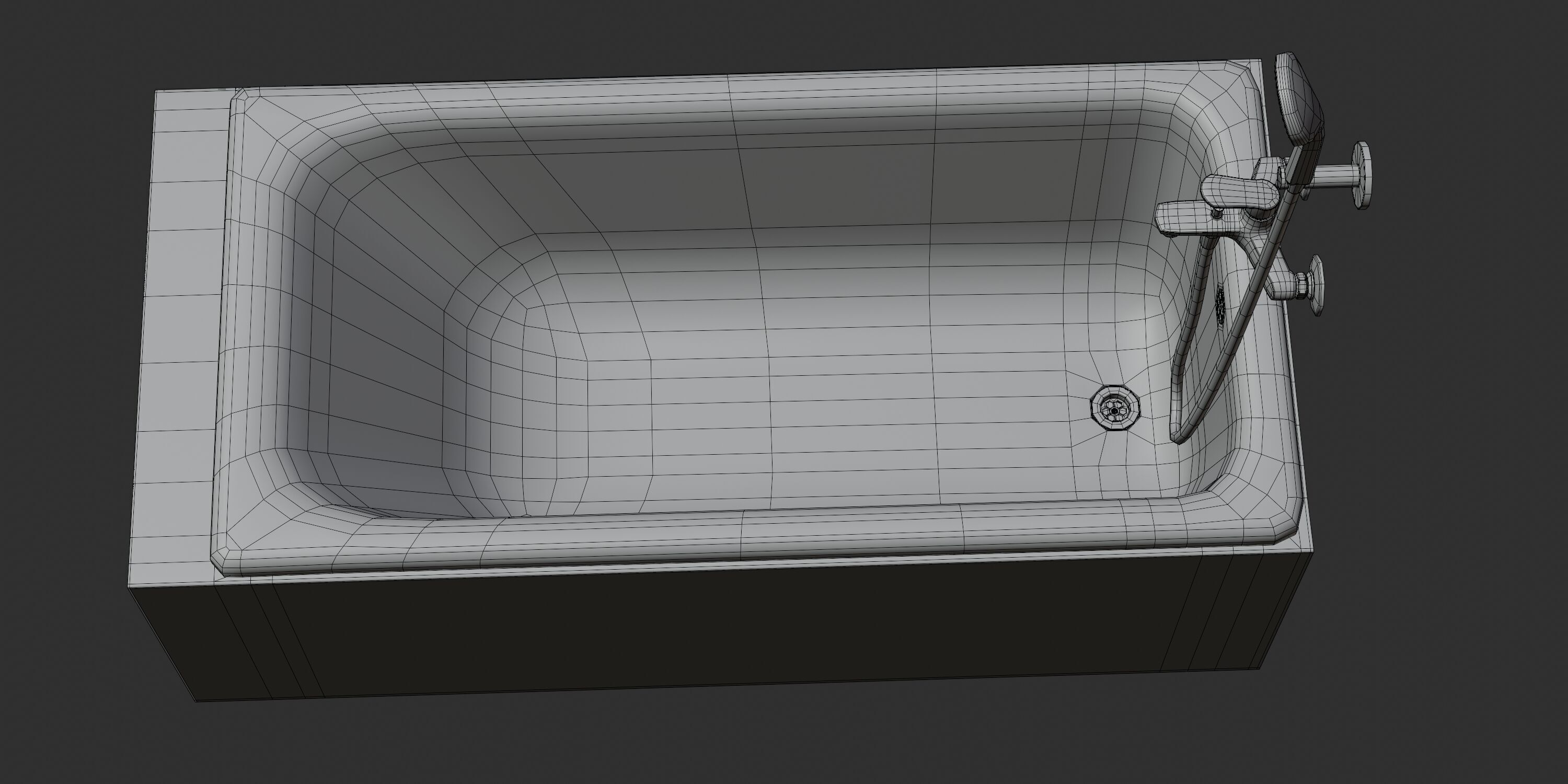 Bathtub 01 3D model_4