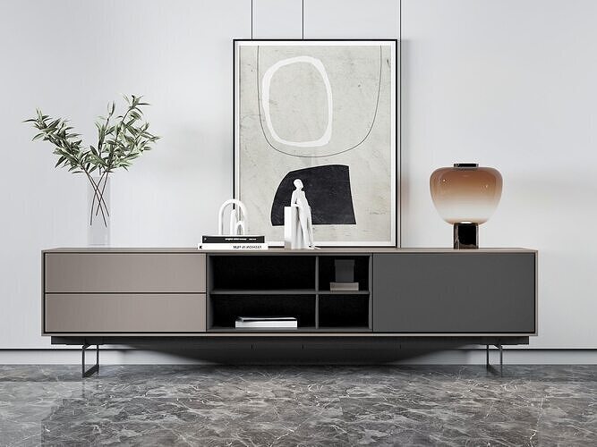 Cabinet Modern TV 3D model