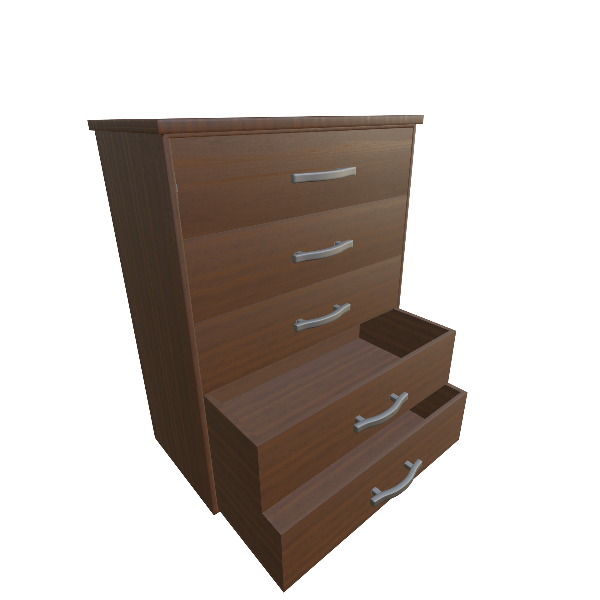 Dresser Low-poly 3D model_3