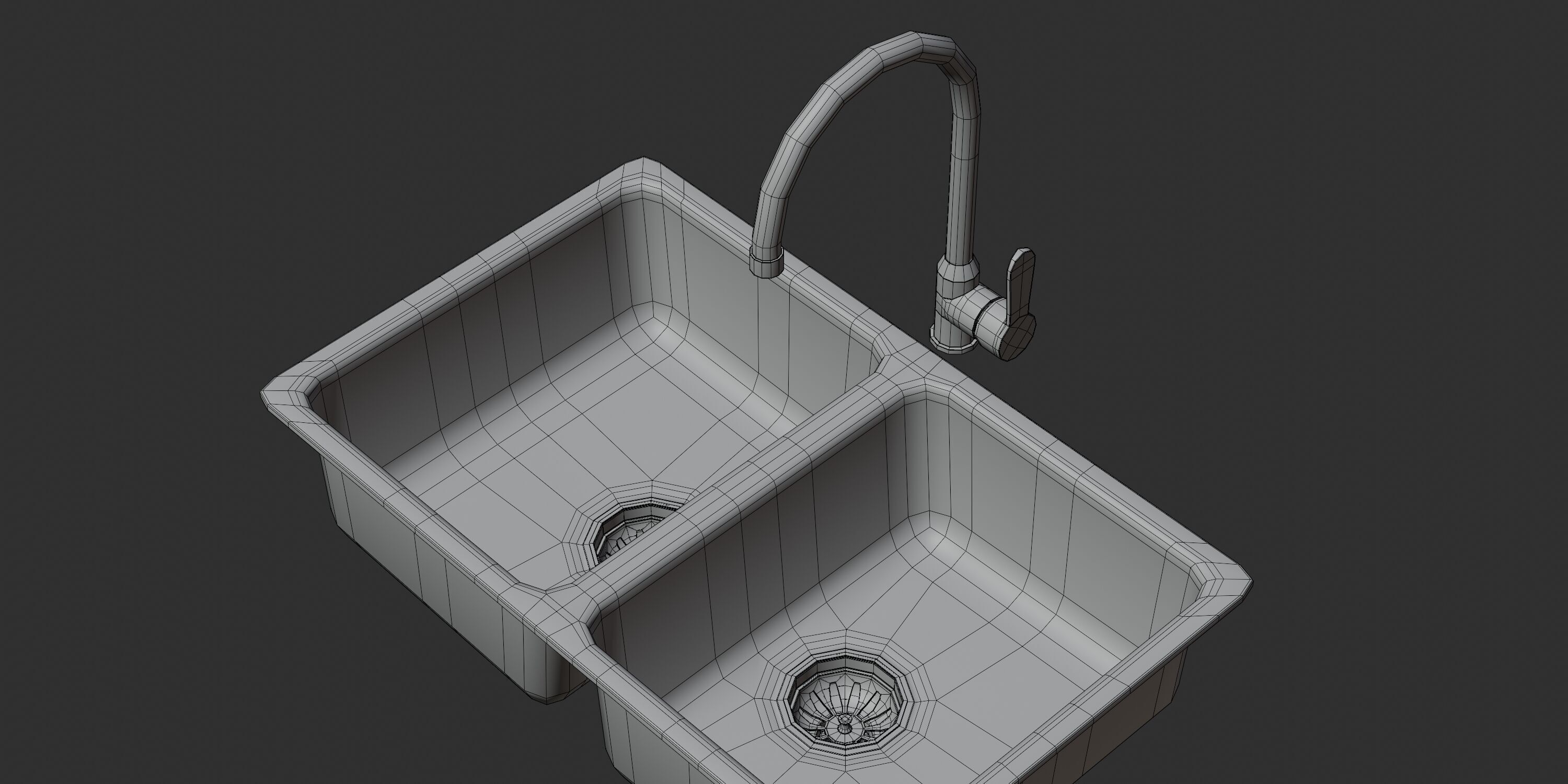 Kitchen sink 01 3D model_4
