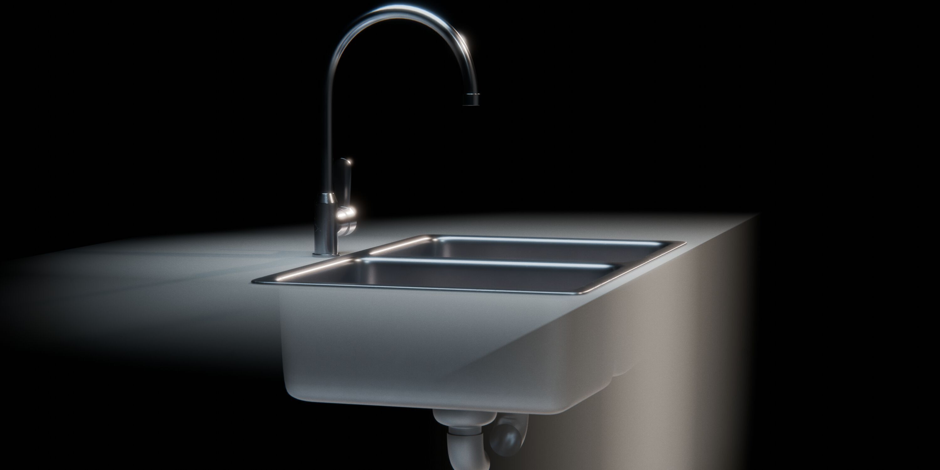 Kitchen sink 01 3D model_9