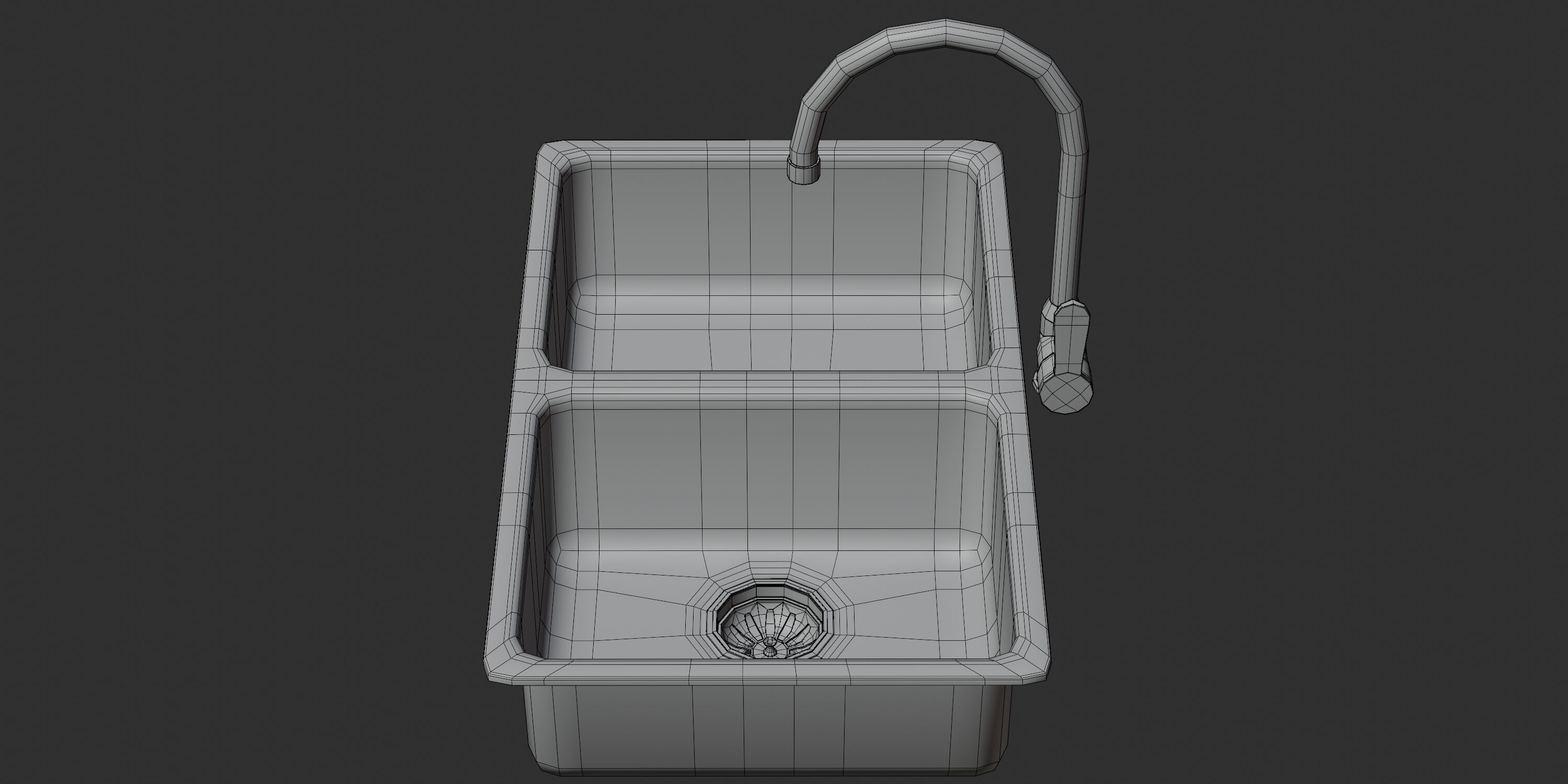 Kitchen sink 01 3D model_8