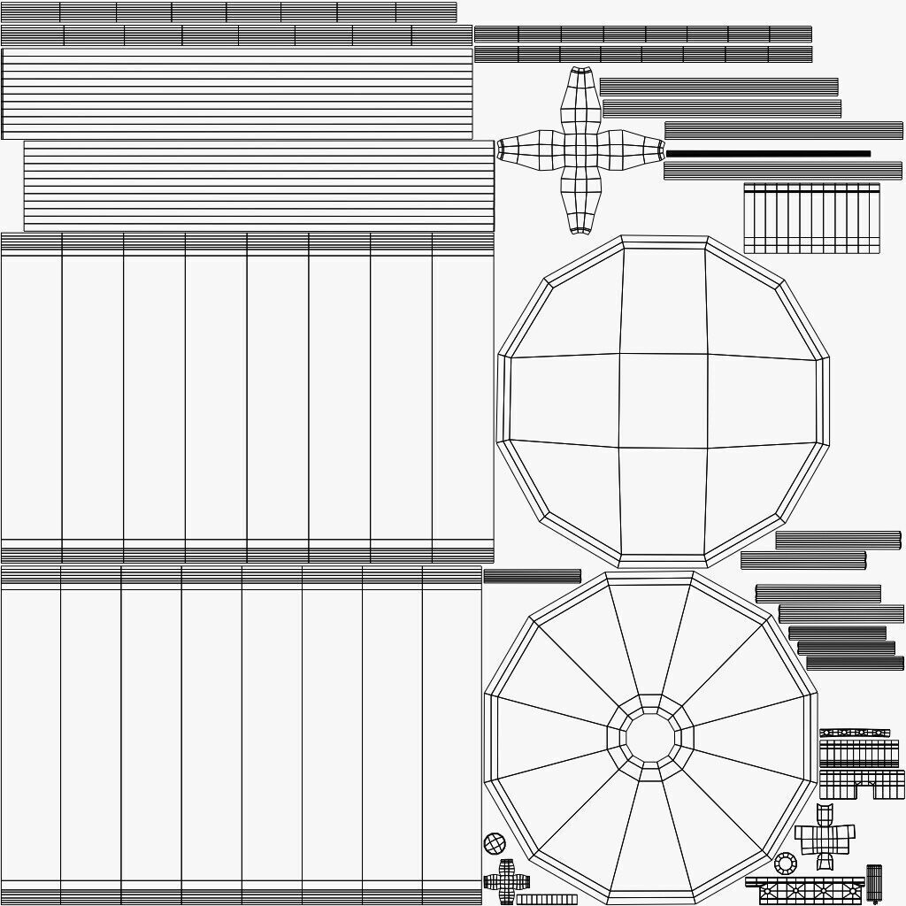 Lamp standing 01 3D model_9