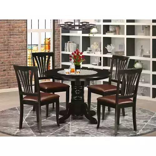 Gallatin Piece Solid Wood Pedestal Dining Set