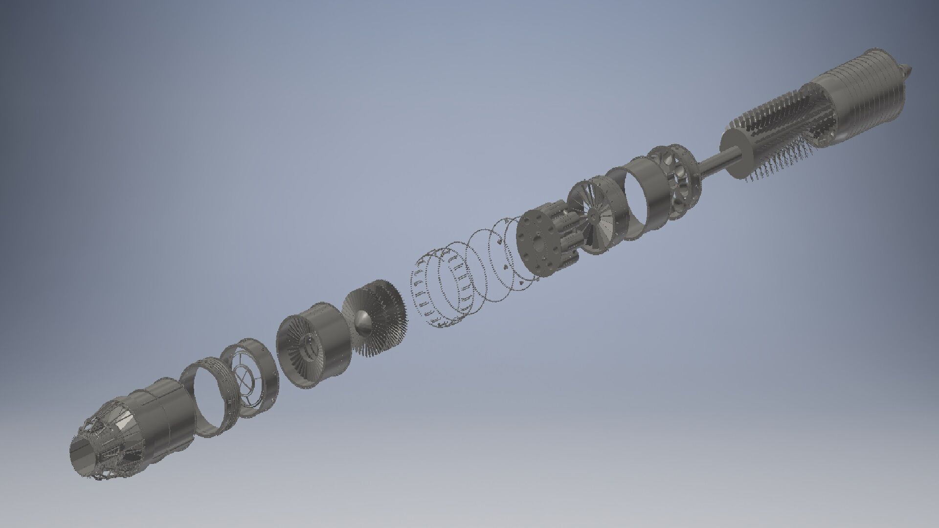 Turbojet Engine 3d model 3D model_17