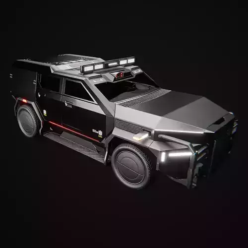 Futuristic Armored Tactical SUV